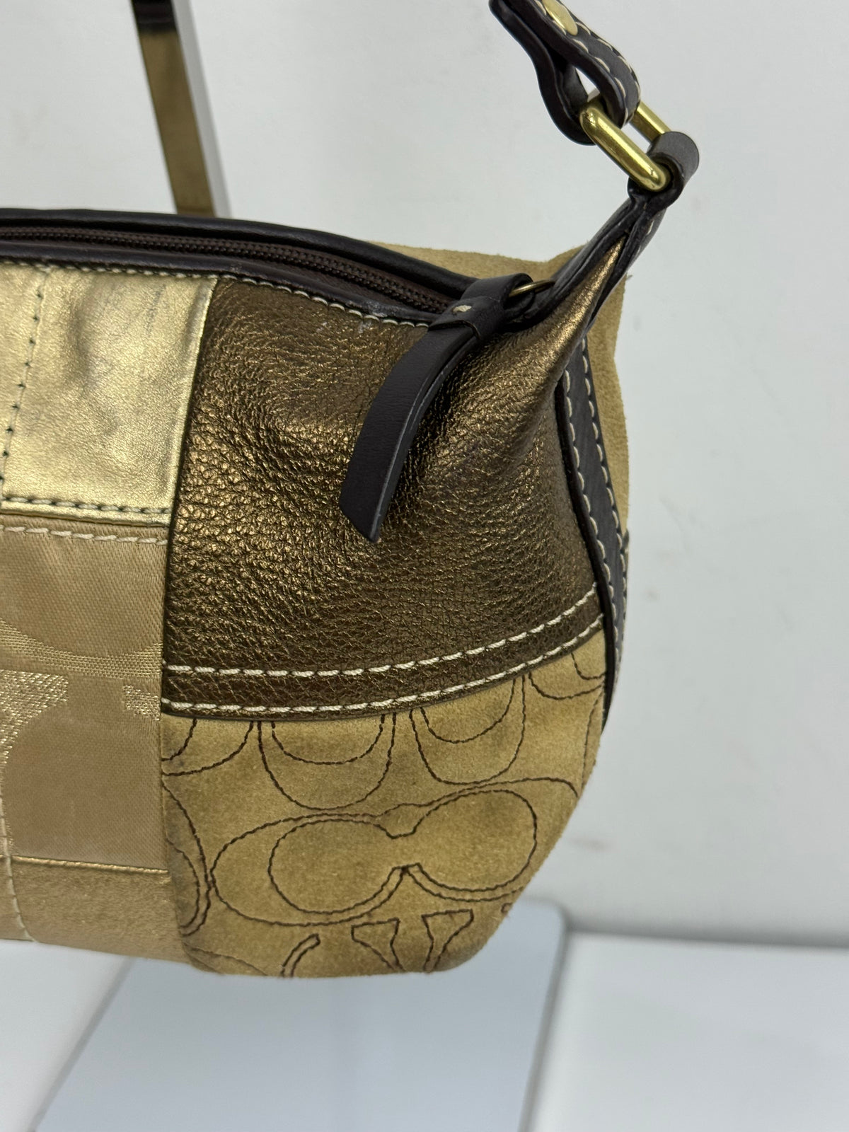 Vintage Coach Patchwork HandBag Multi Colour Patchwork Mini Handbag 00s Y2K