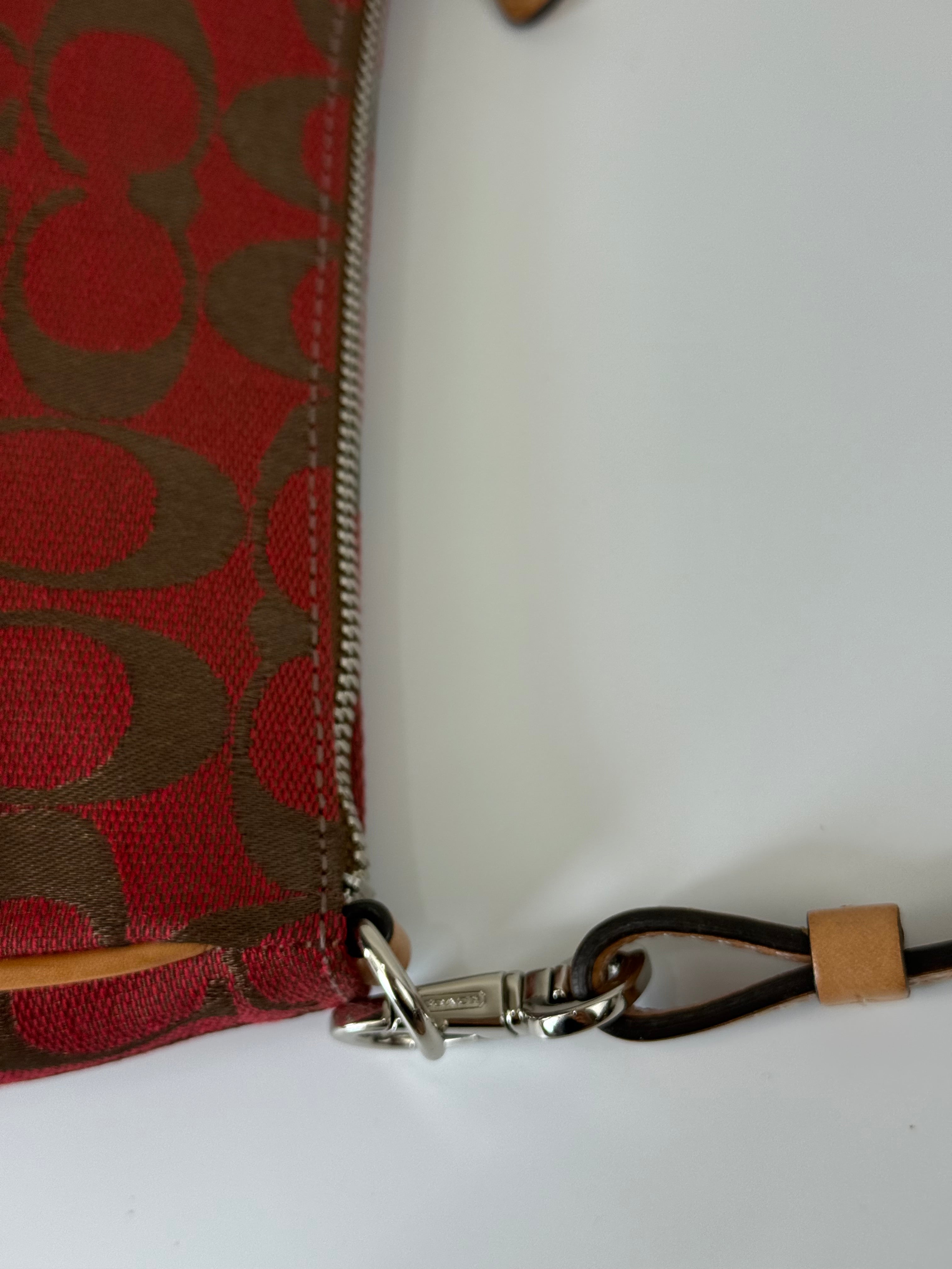 Vintage Coach Signature Demi Bag Coach Red Black Canvas Small Handbag 00s Y2K