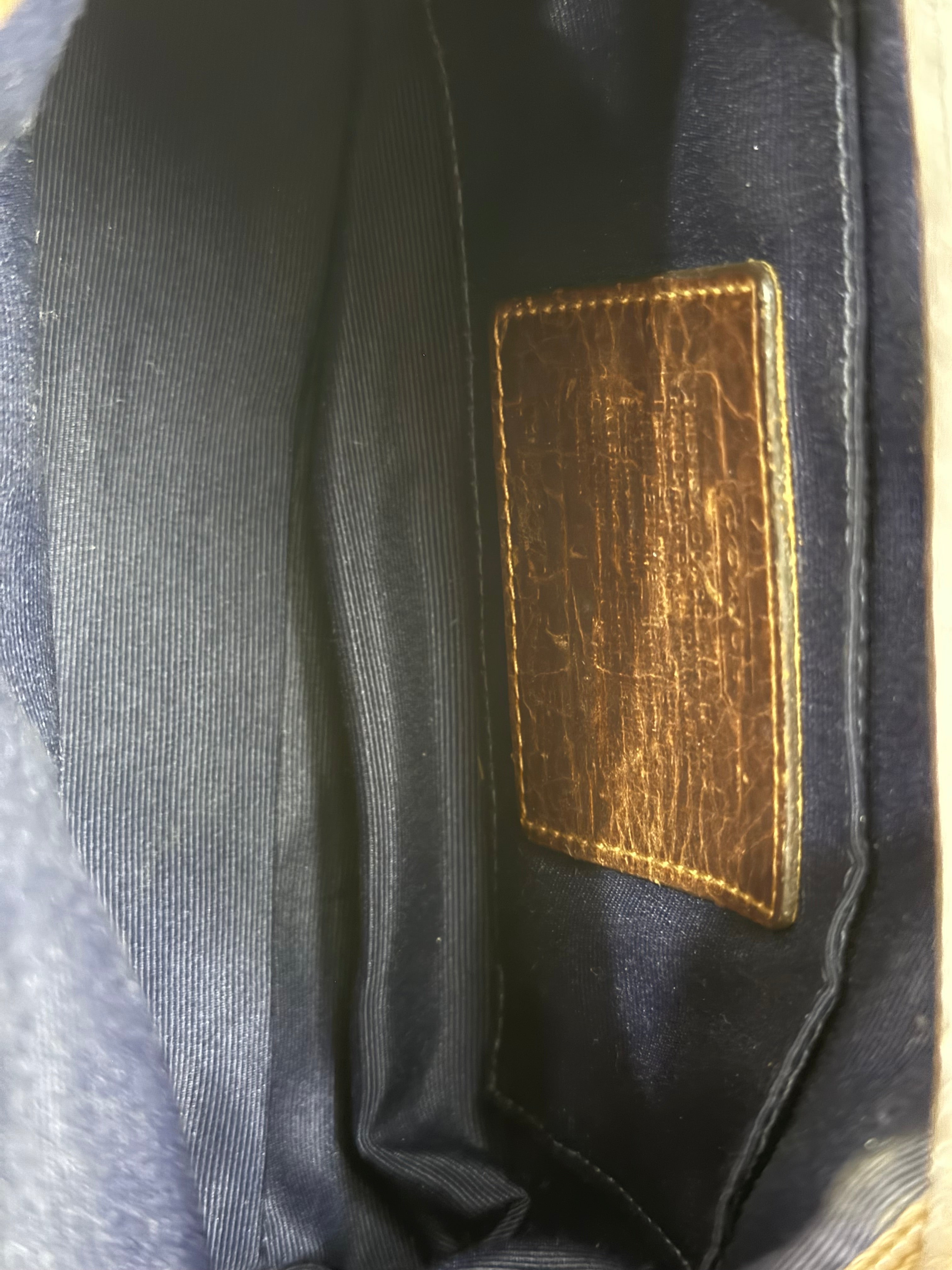 Vintage Coach Blue Denim Patchwork HandBag Coach Y2K Leather Bag