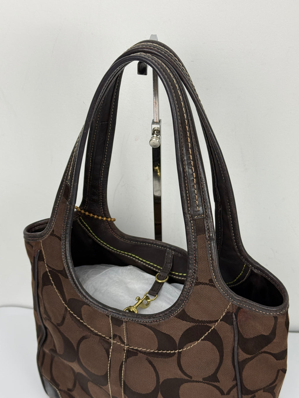 Vintage Coach Ergo Shoulder Bag Coach Dark Brown Signature Handbag 00s Y2K