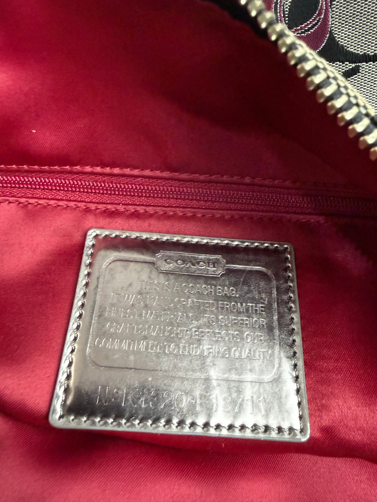 Vintage Coach Poppy Shoulder Bag Grey/Black Signature Tote Bag 00s Y2K