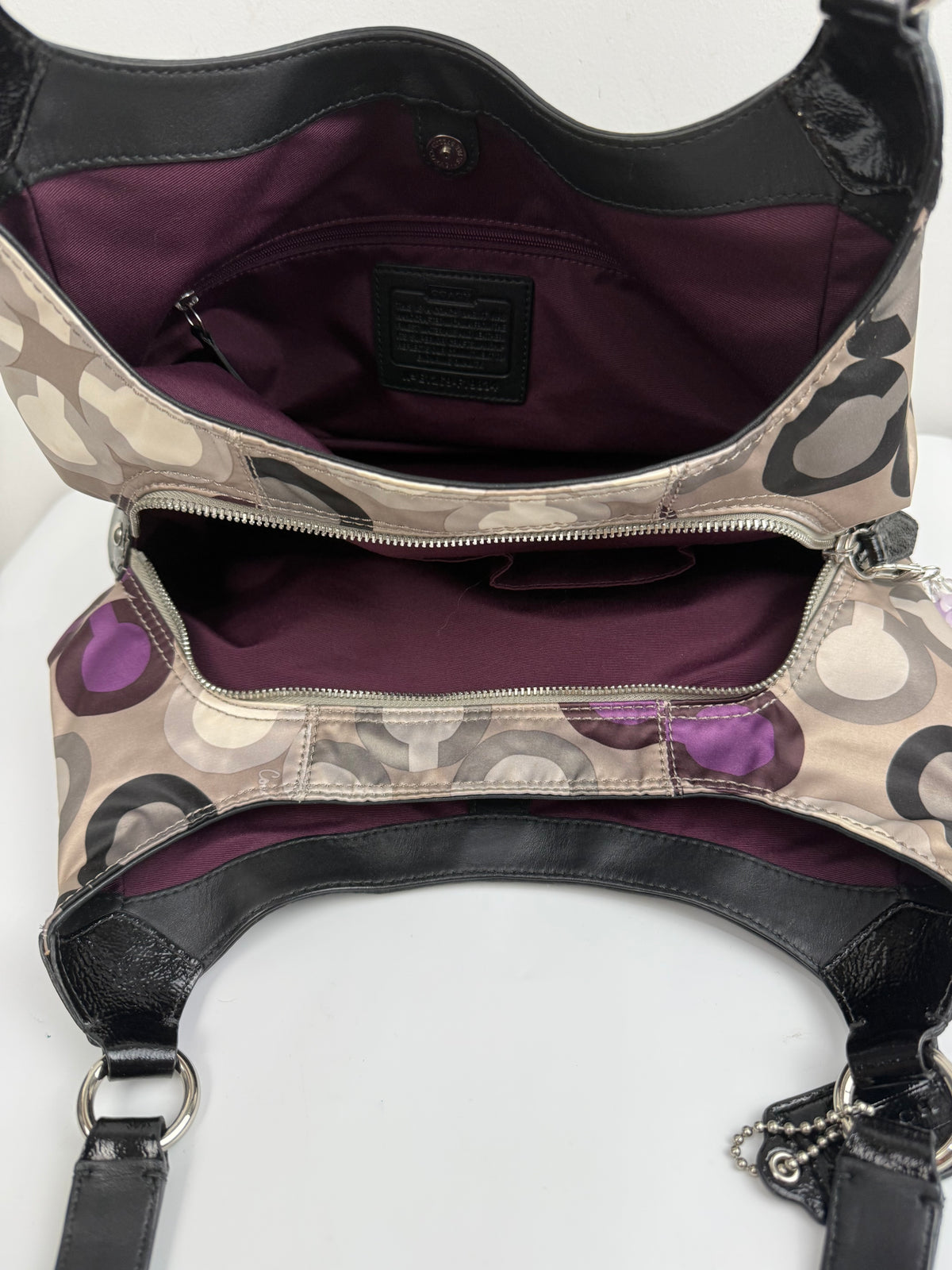 Vintage Coach Soho Lynn Shoulder Bag Optic Print Signature Hobo Bag 00s Y2K