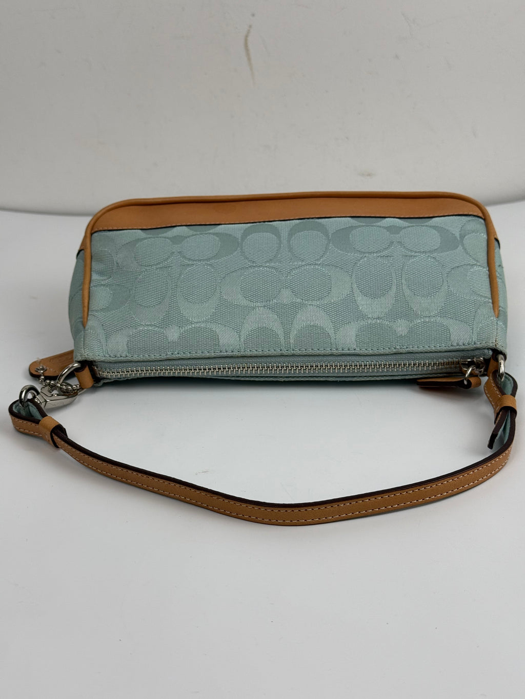 Vintage Coach Demi Bag Signature Blue Small Handbag 00s Y2K