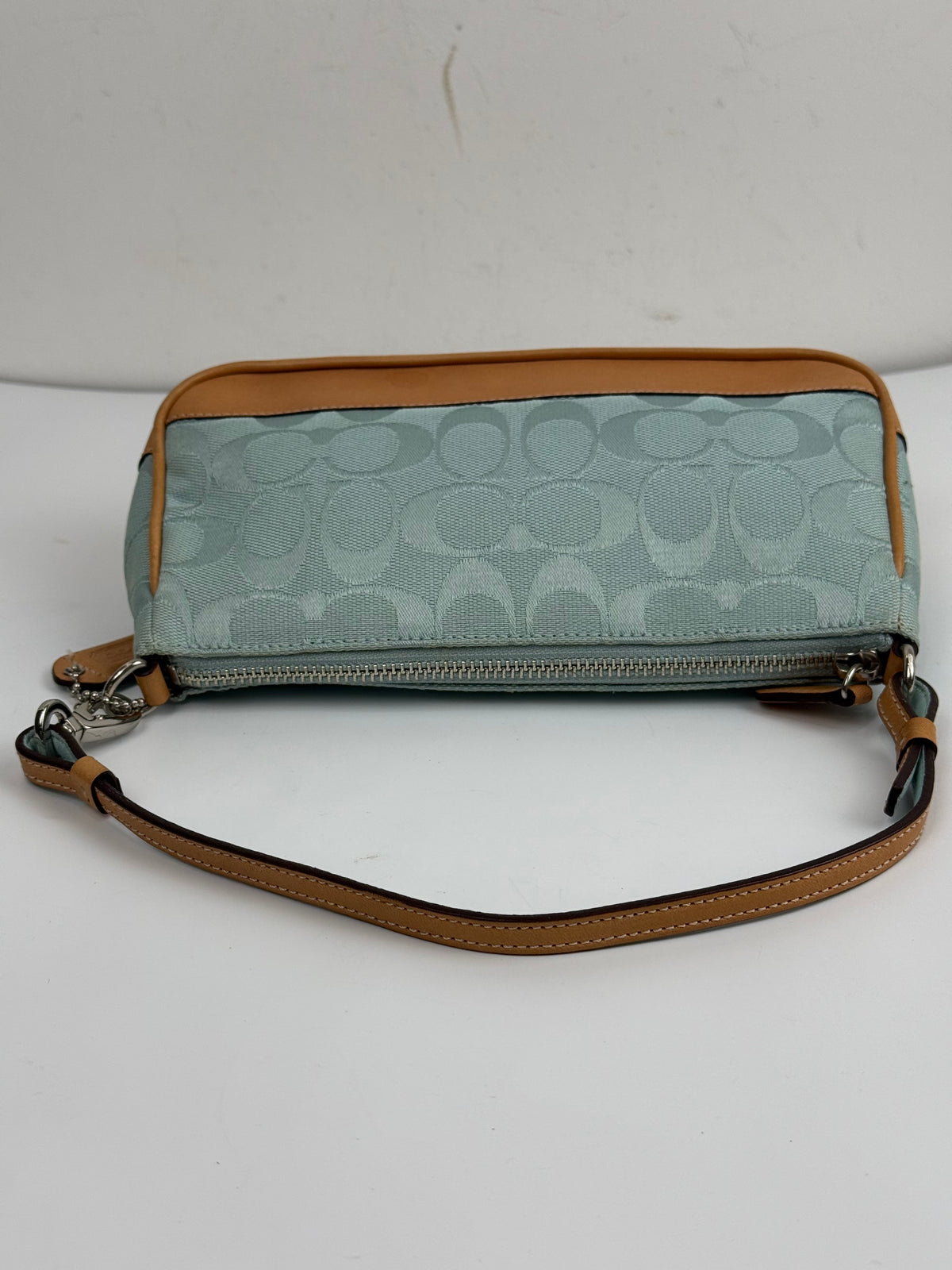Vintage Coach Demi Bag Signature Blue Small Handbag 00s Y2K