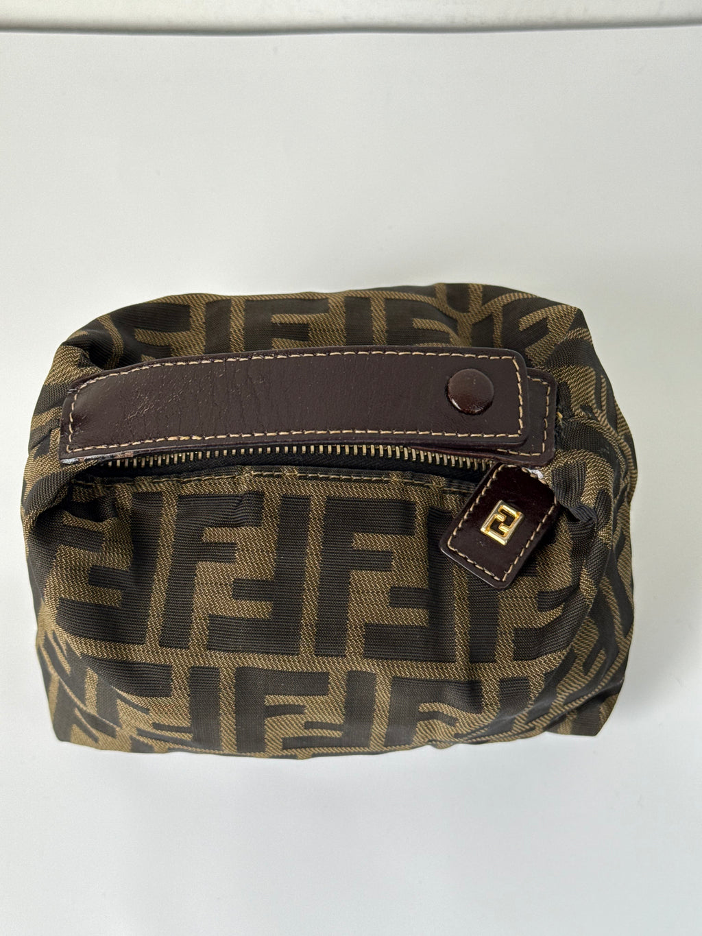 Vintage Fendi Zucca Mini Baguette Bag Brown and Black Canvas Fendi Handbag 00s Y2K