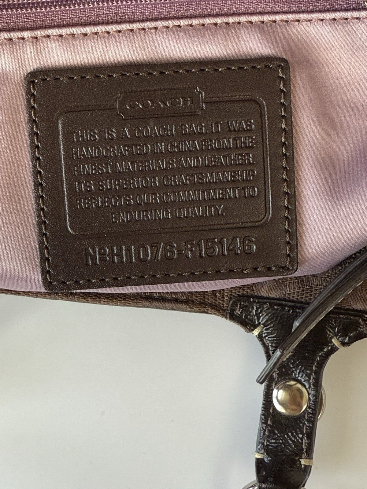 Vintage Coach Gallery East West Tote Bag Dark Brown Signature Handbag 00s Y2K
