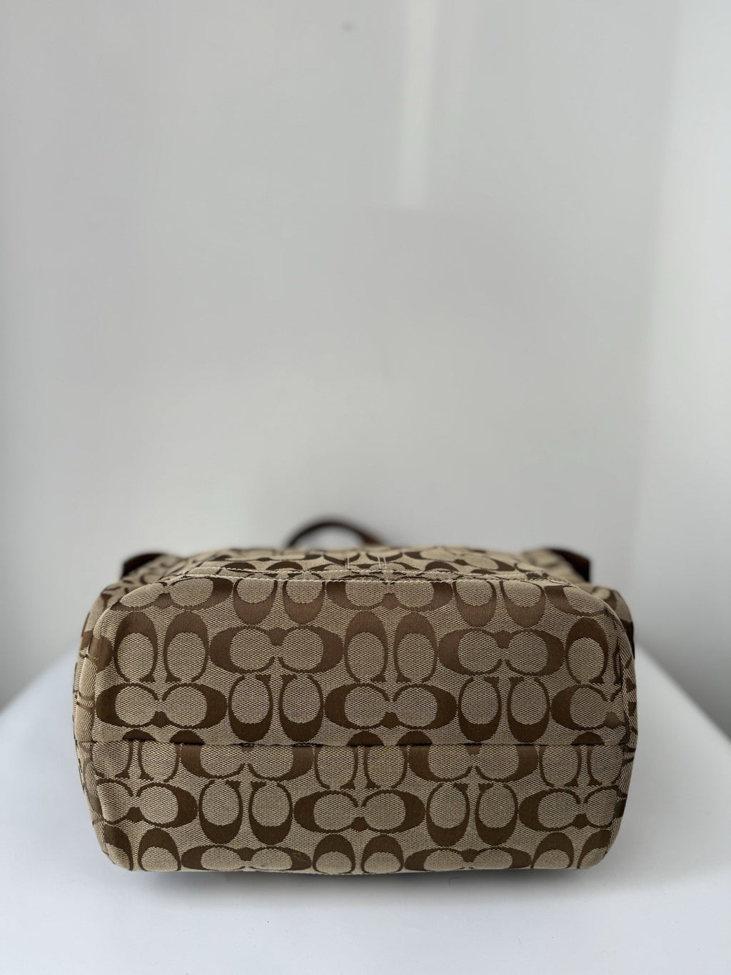 Vintage Coach Carryall Tote Bag Brown Signature Handbag 00s Y2K Bag