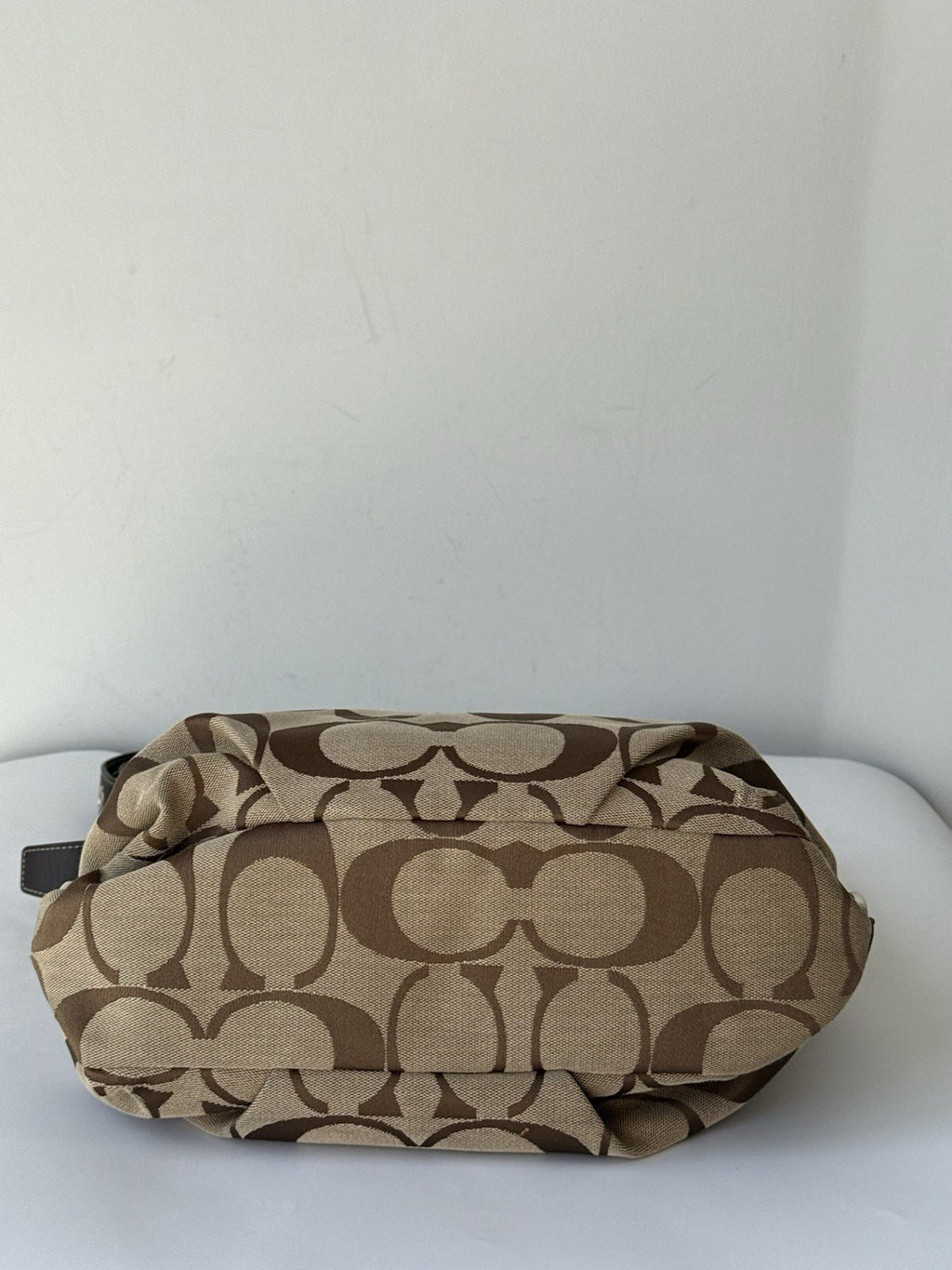 Vintage Coach Hobo Bag Brown & Beige Signature Crossbody Bag 00s Y2K