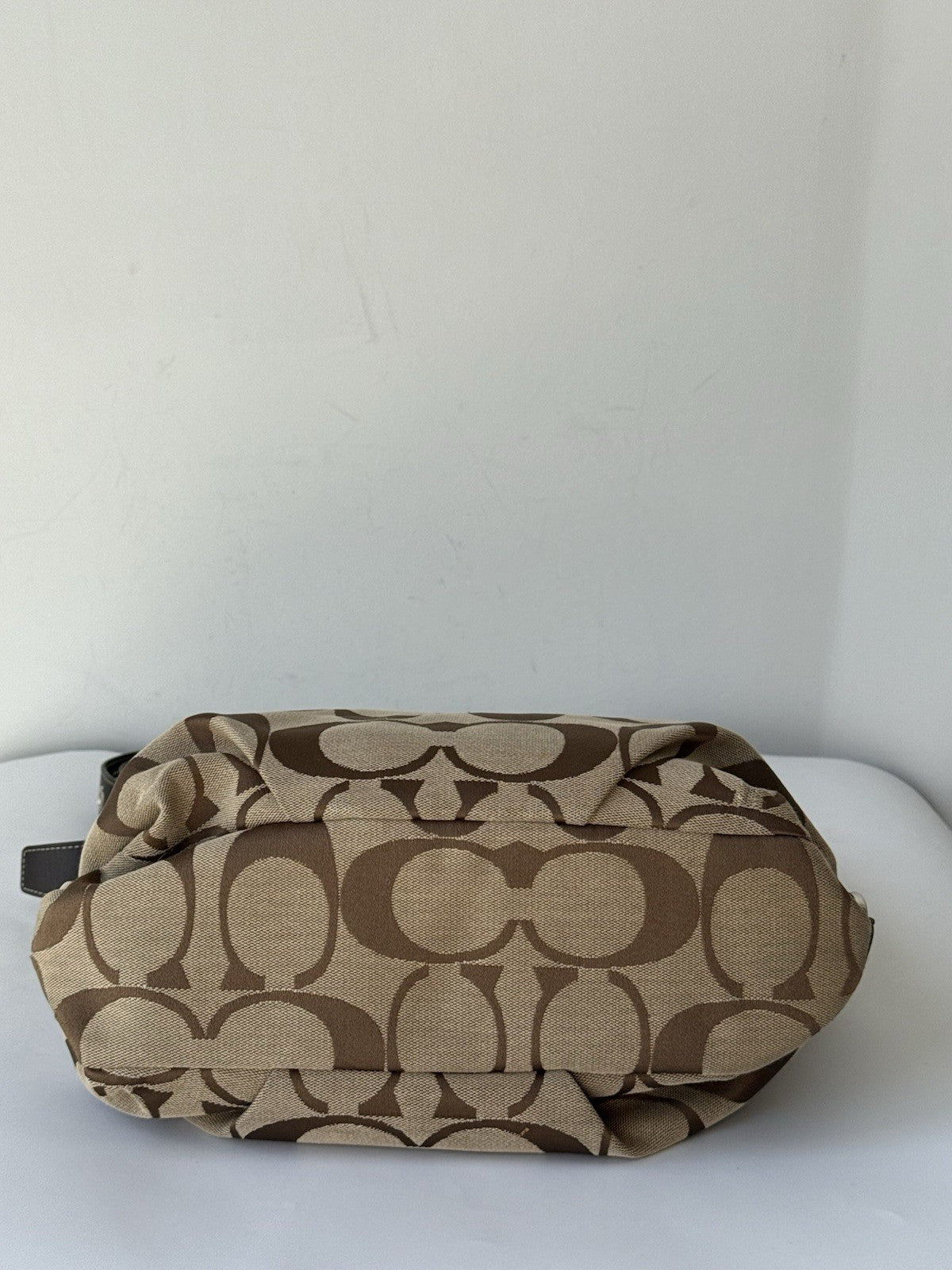 Vintage Coach Hobo Bag Brown & Beige Signature Crossbody Bag 00s Y2K