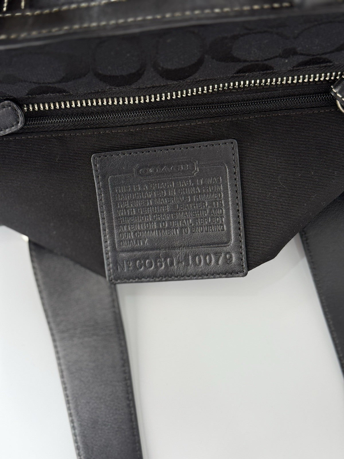 Vintage Coach Carryall Tote Bag Black Signature Handbag 00s Y2K Bag