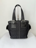 Vintage Coach Carryall Tote Bag Black Signature Handbag 00s Y2K Bag