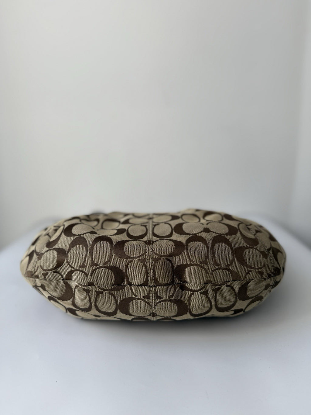 Vintage Coach Soho Pleated Bag Brown Signature Coach Hobo Bag  00s Y2K