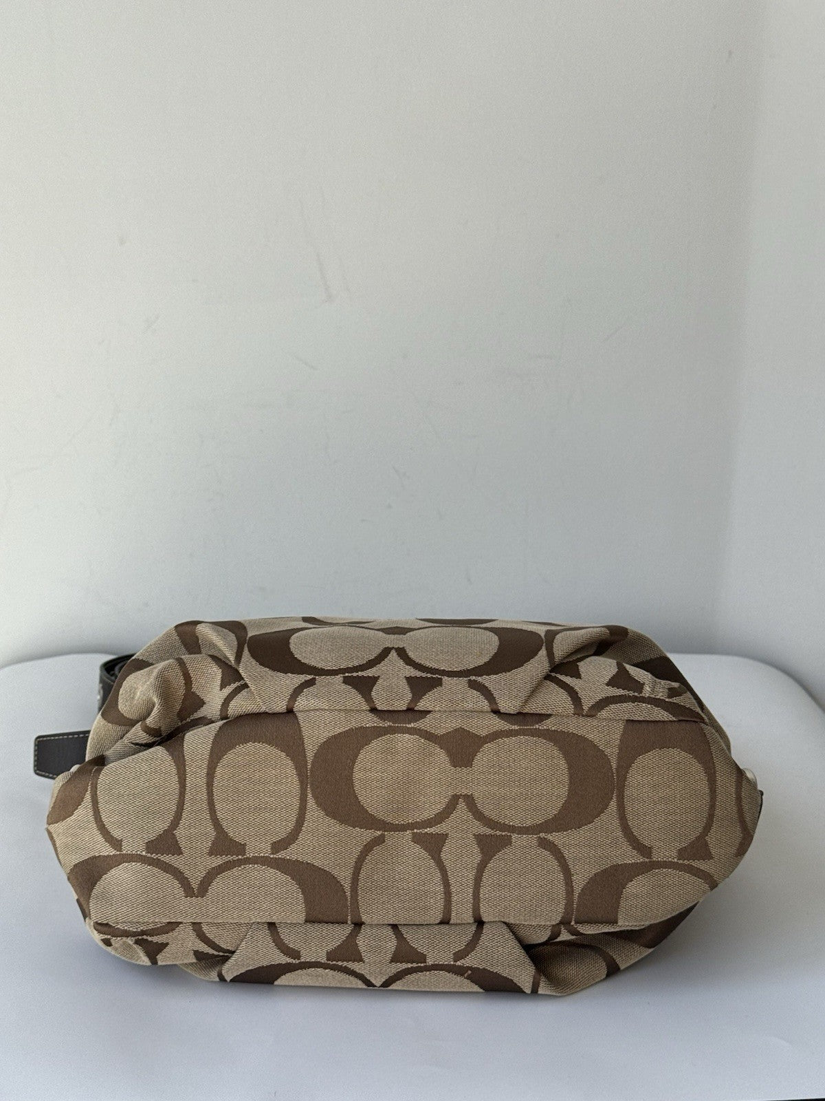 Vintage Coach Hobo Bag Brown & Beige Signature Crossbody Bag 00s Y2K