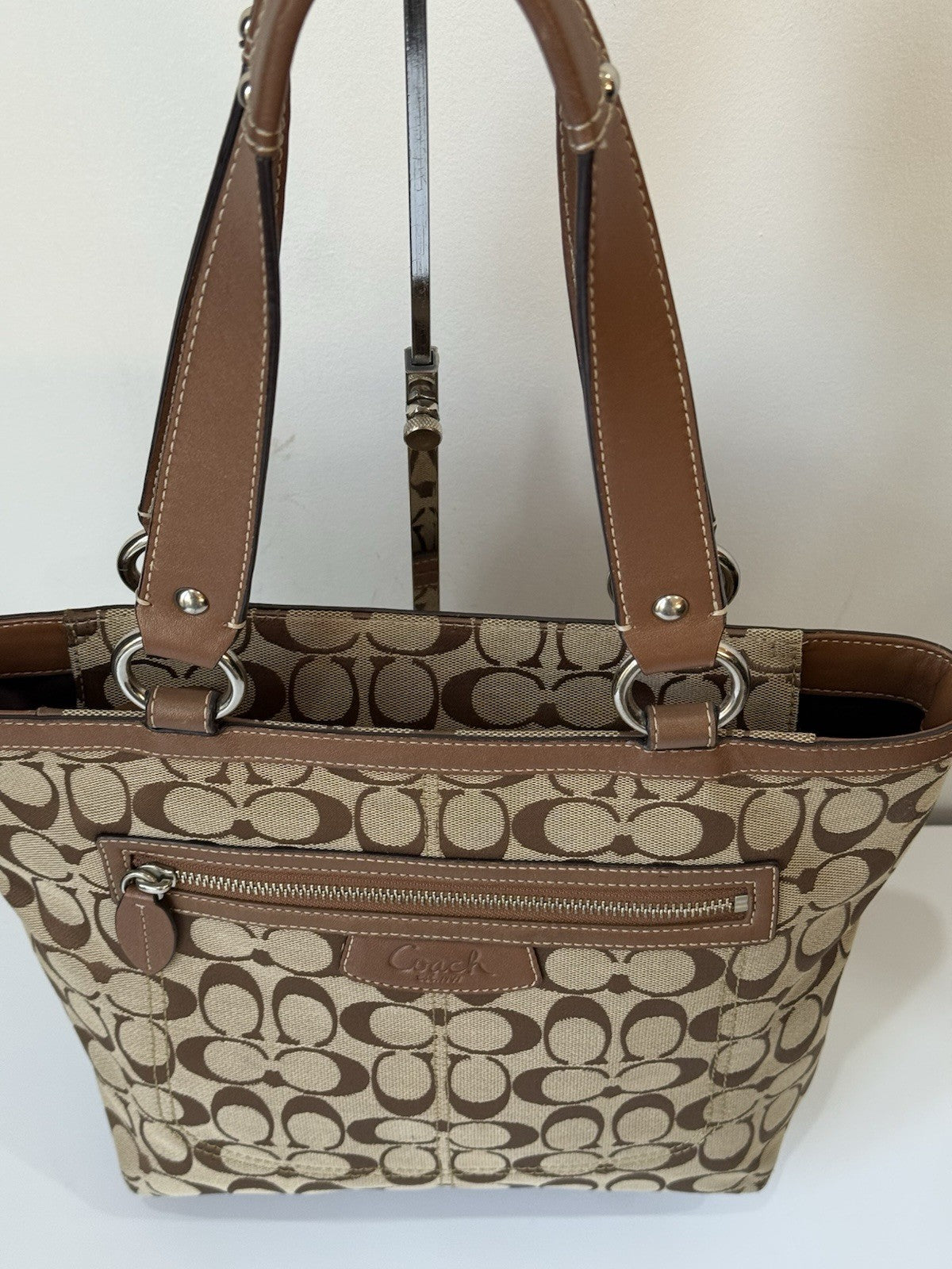Vintage Coach Bag Brown & Tan Penelope Signature Tote Bag 00s Y2K Handbag