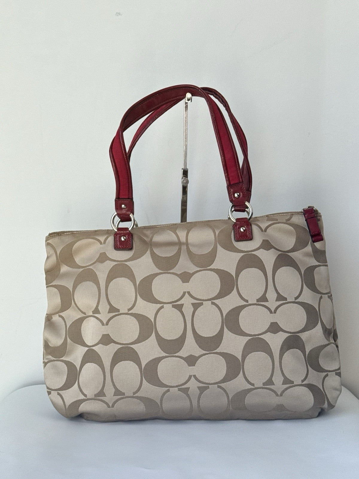 Vintage Coach Poppy Signature Sateen Pocket Tote Bag 00s Y2K handbag