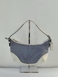 Vintage Coach Hobo Bag Blue Coach Signature Canvas Bag 00s Y2K