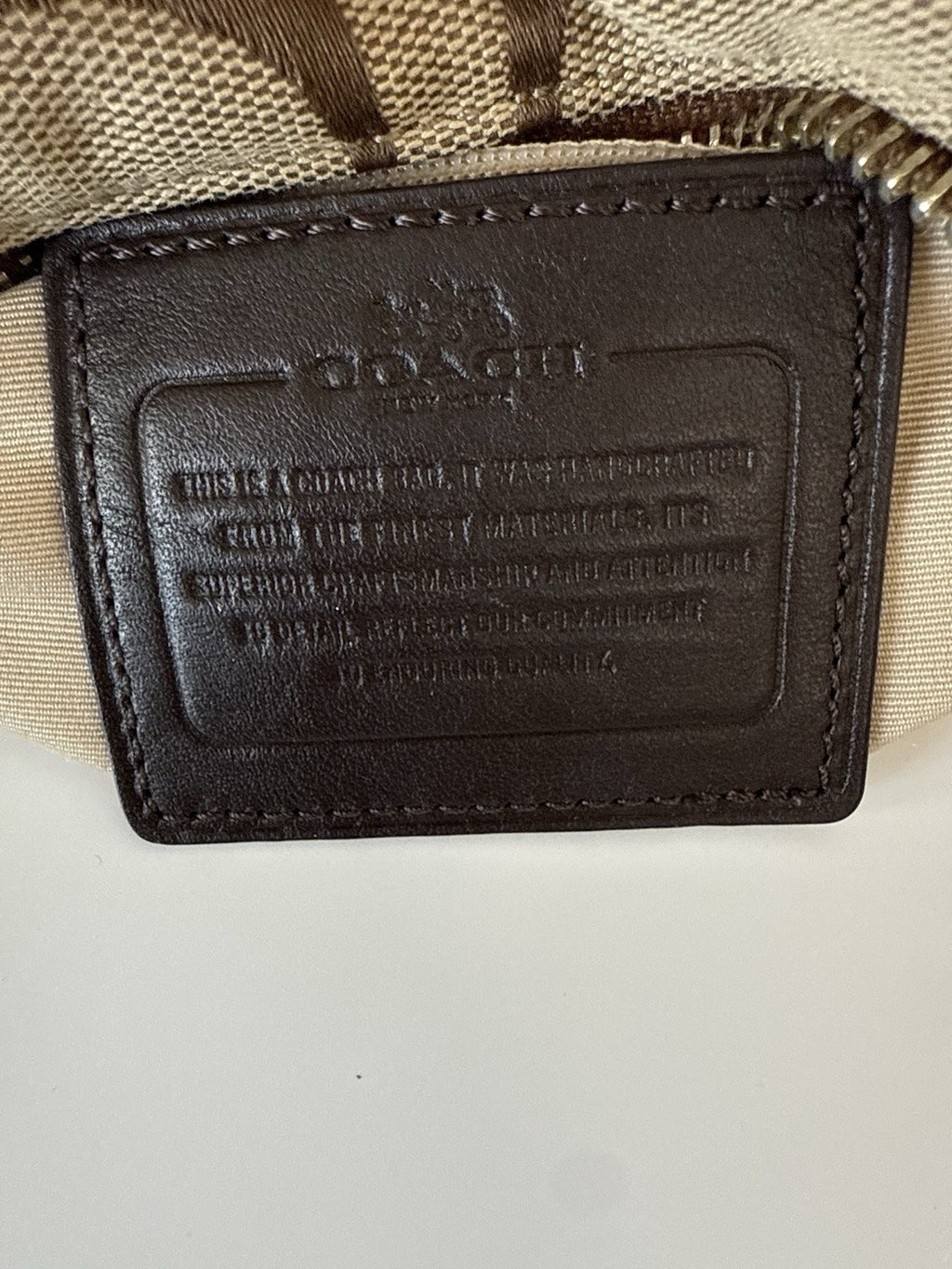 Vintage Coach Hobo Bag Brown & Beige Signature Crossbody Bag 00s Y2K