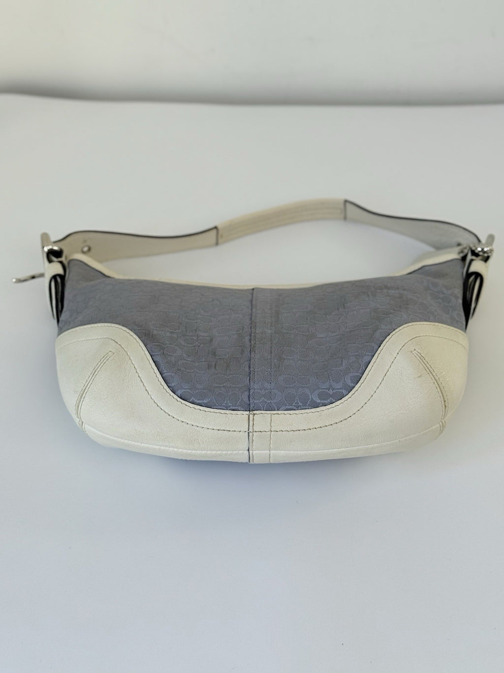 Vintage Coach Hobo Bag Blue Coach Signature Canvas Bag 00s Y2K