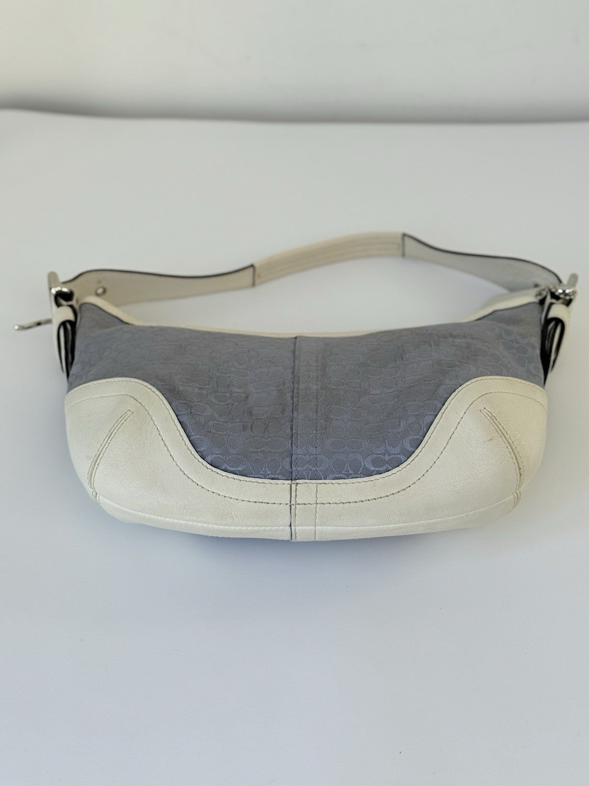 Vintage Coach Hobo Bag Blue Coach Signature Canvas Bag 00s Y2K