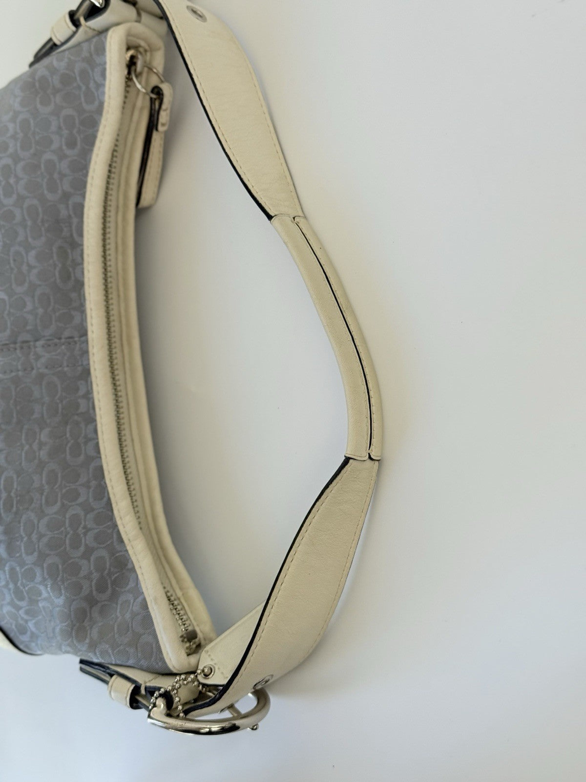 Vintage Coach Hobo Bag Blue Coach Signature Canvas Bag 00s Y2K