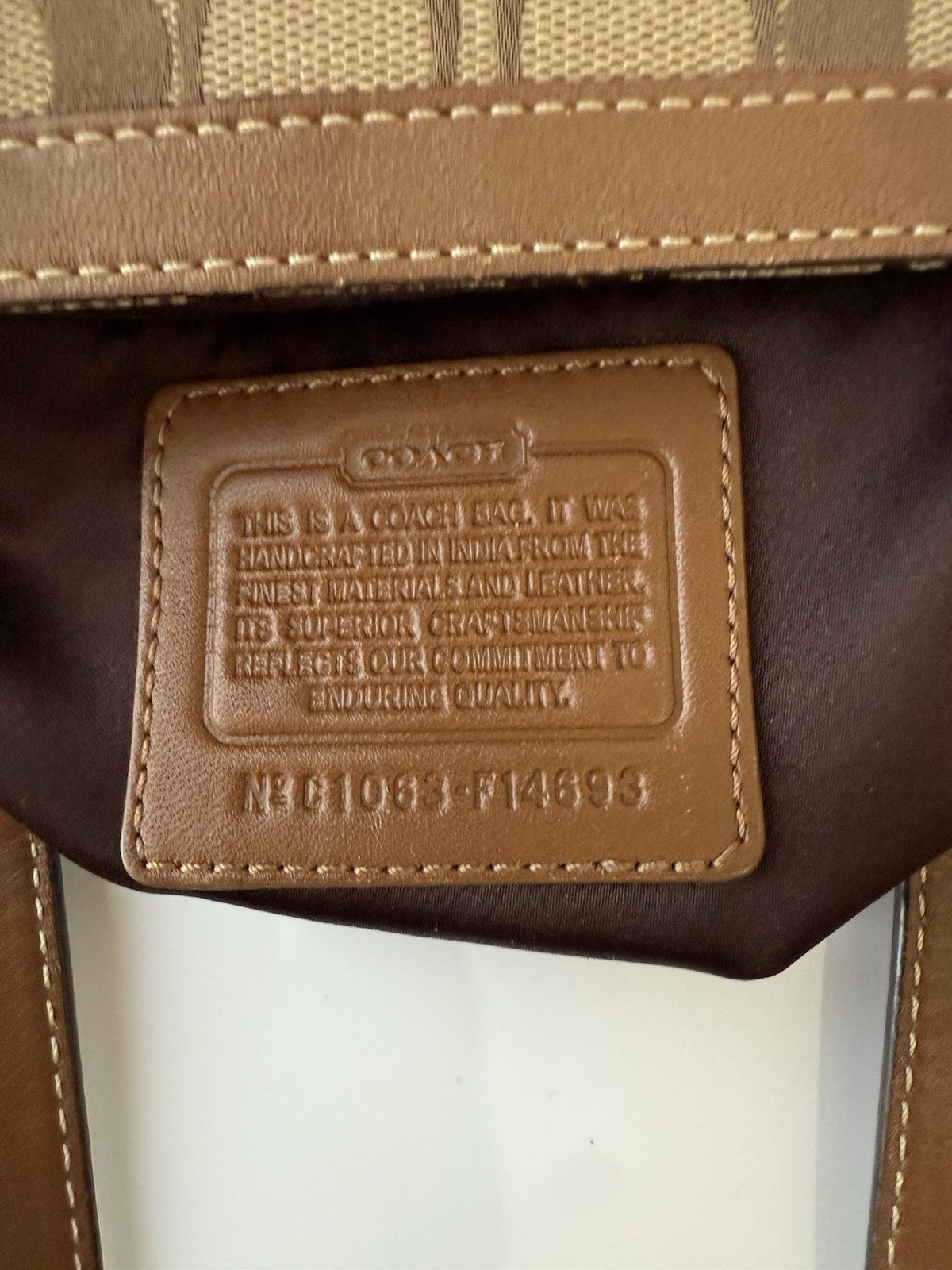 Vintage Coach Bag Brown & Tan Penelope Signature Tote Bag 00s Y2K Handbag