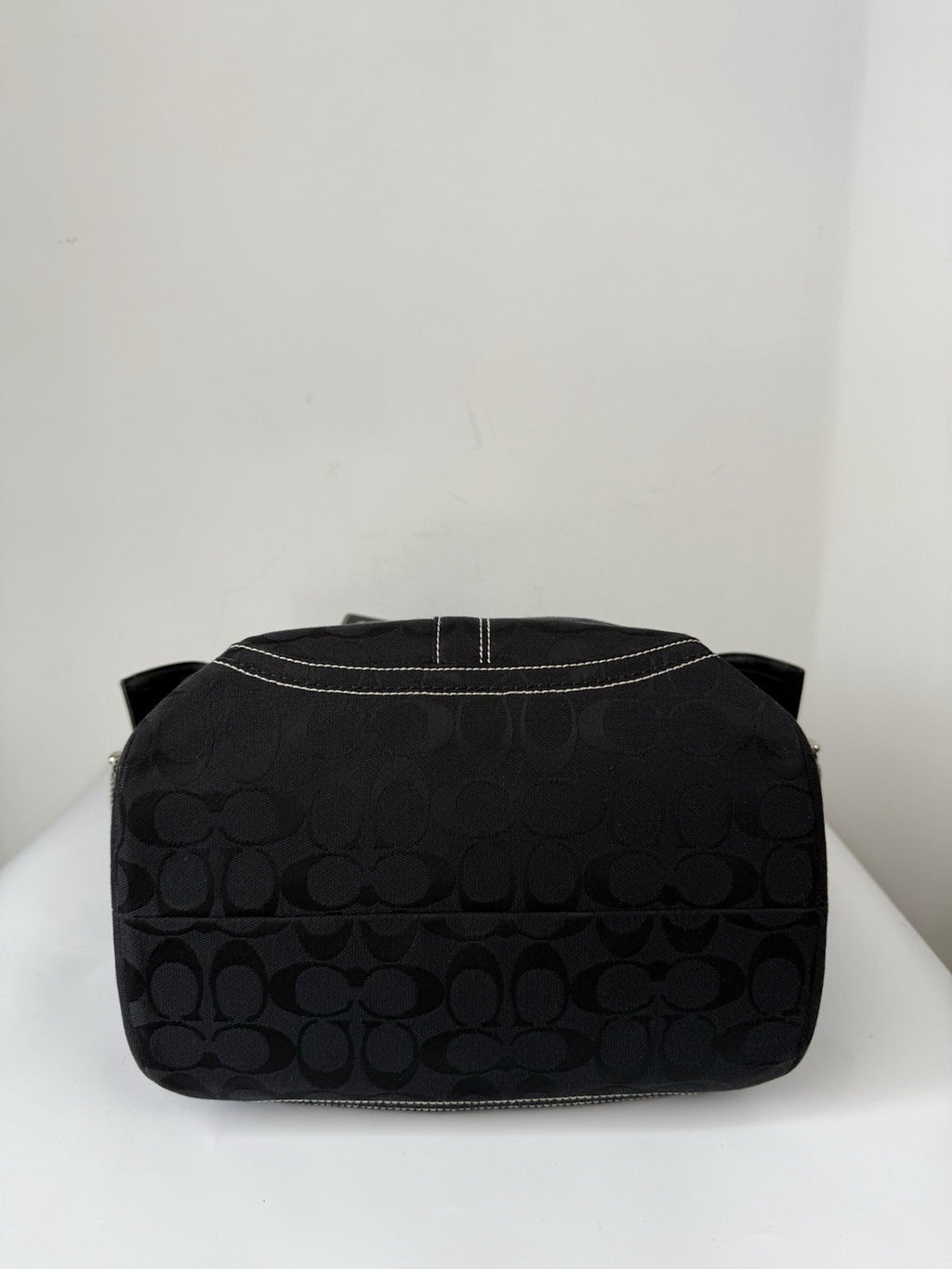 Vintage Coach Carryall Tote Bag Black Signature Handbag 00s Y2K Bag