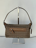 Vintage Coach East West Bag Tan & Beige  Coach Signature Handbag 00s Y2K