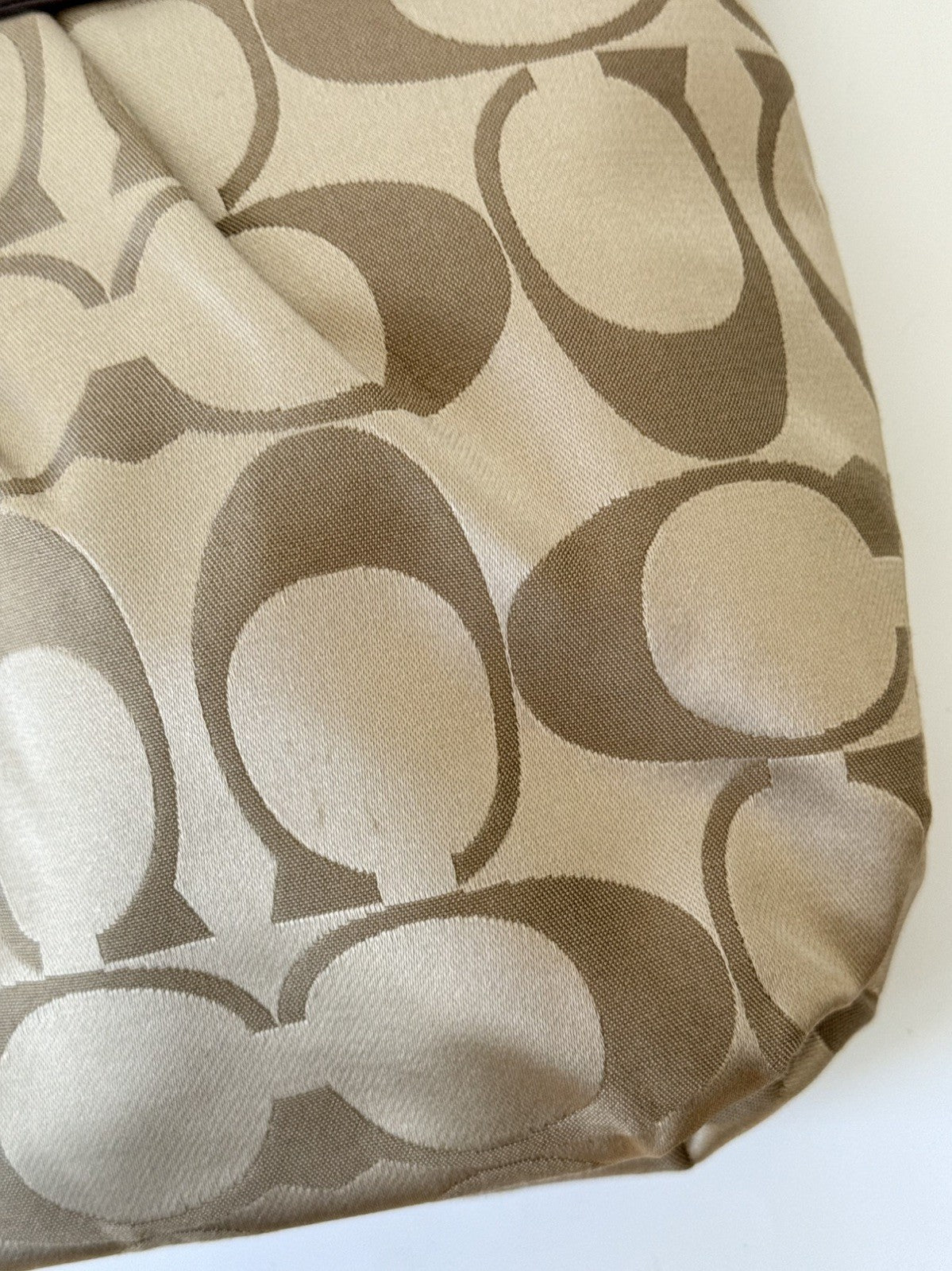 Vintage Coach Poppy Signature Sateen Pocket Tote Bag 00s Y2K handbag