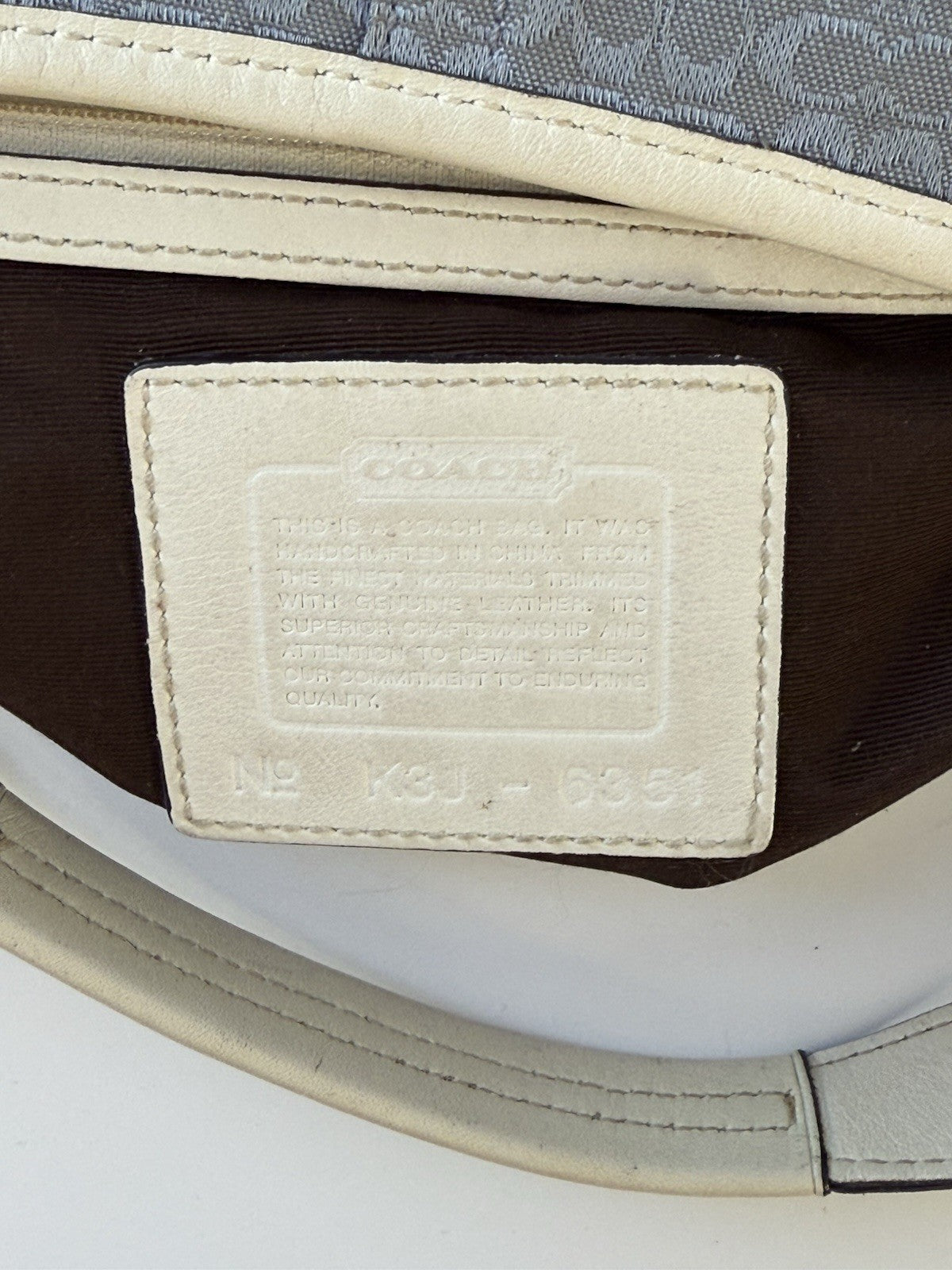 Vintage Coach Hobo Bag Blue Coach Signature Canvas Bag 00s Y2K