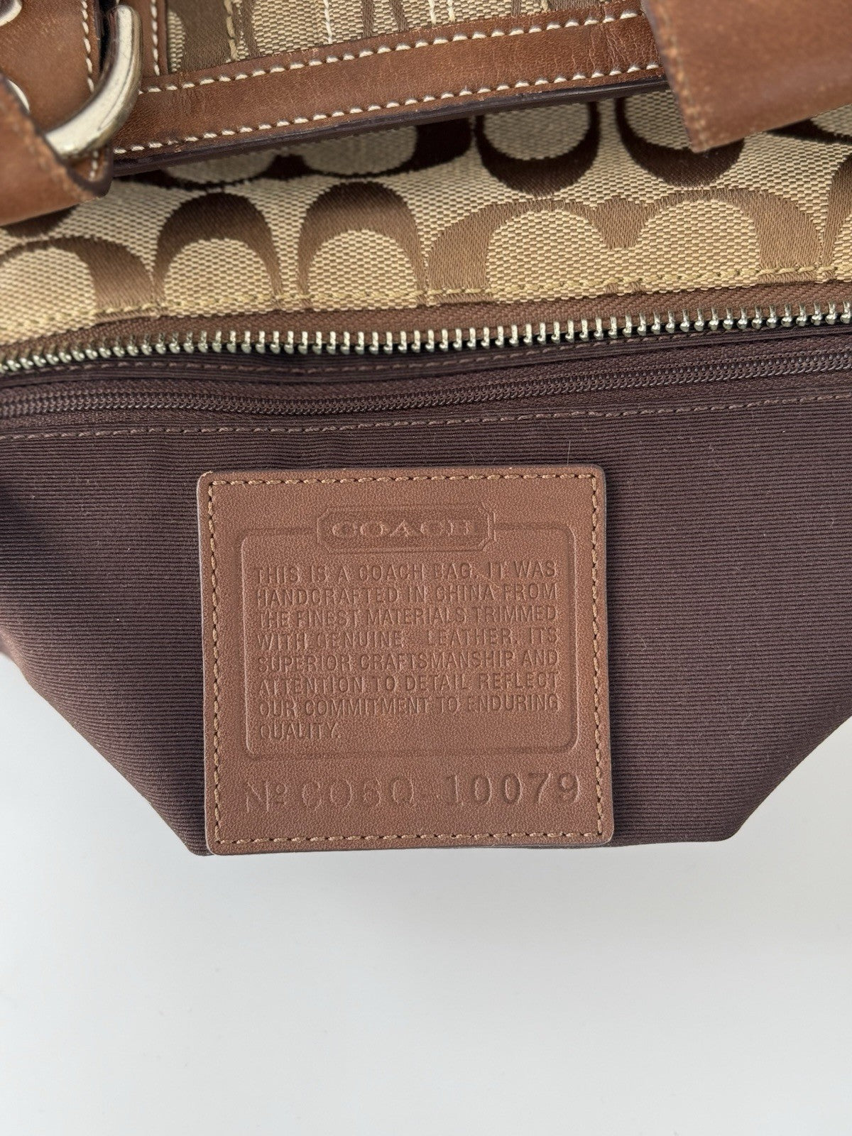 Vintage Coach Carryall Tote Bag Brown Signature Handbag 00s Y2K Bag