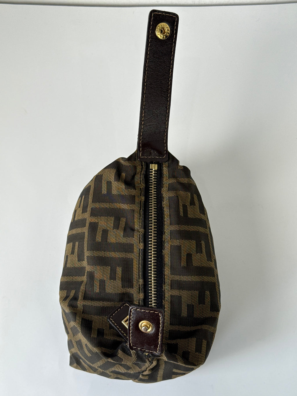 Vintage Fendi Zucca Mini Baguette Bag Brown and Black Canvas Fendi Handbag 00s Y2K