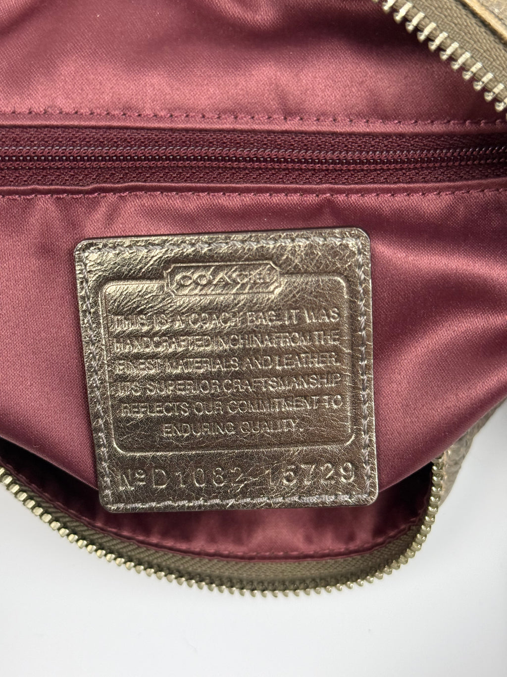 Vintage Coach Mia Metallic Bag Leather Convertible Shoulder Bag 00s Y2K