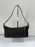 Vintage Coach Baguette East West Bag Black Signature Canvas Shoulder Bag Y2K