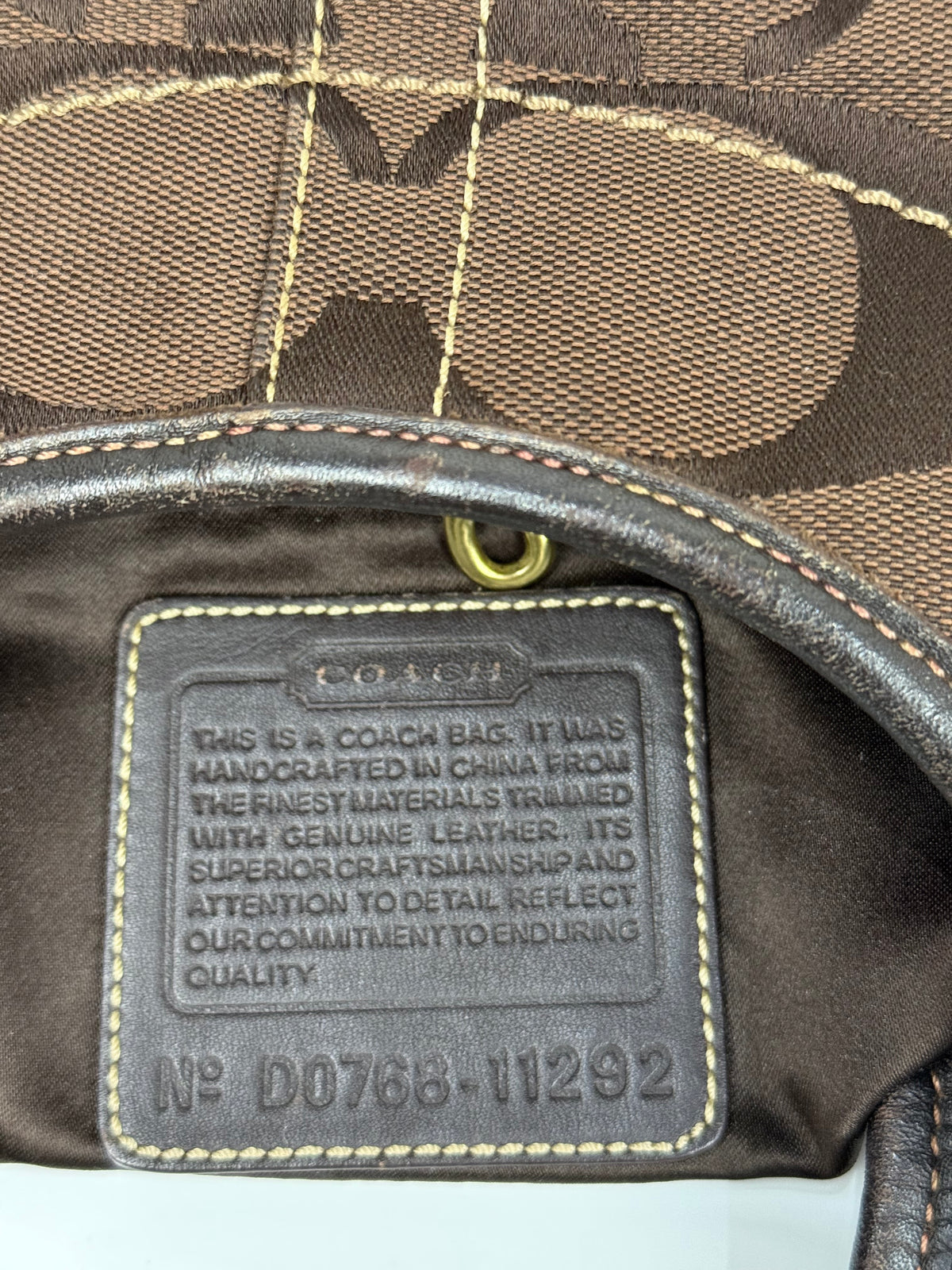 Vintage Coach Ergo Shoulder Bag Coach Dark Brown Signature Handbag 00s Y2K