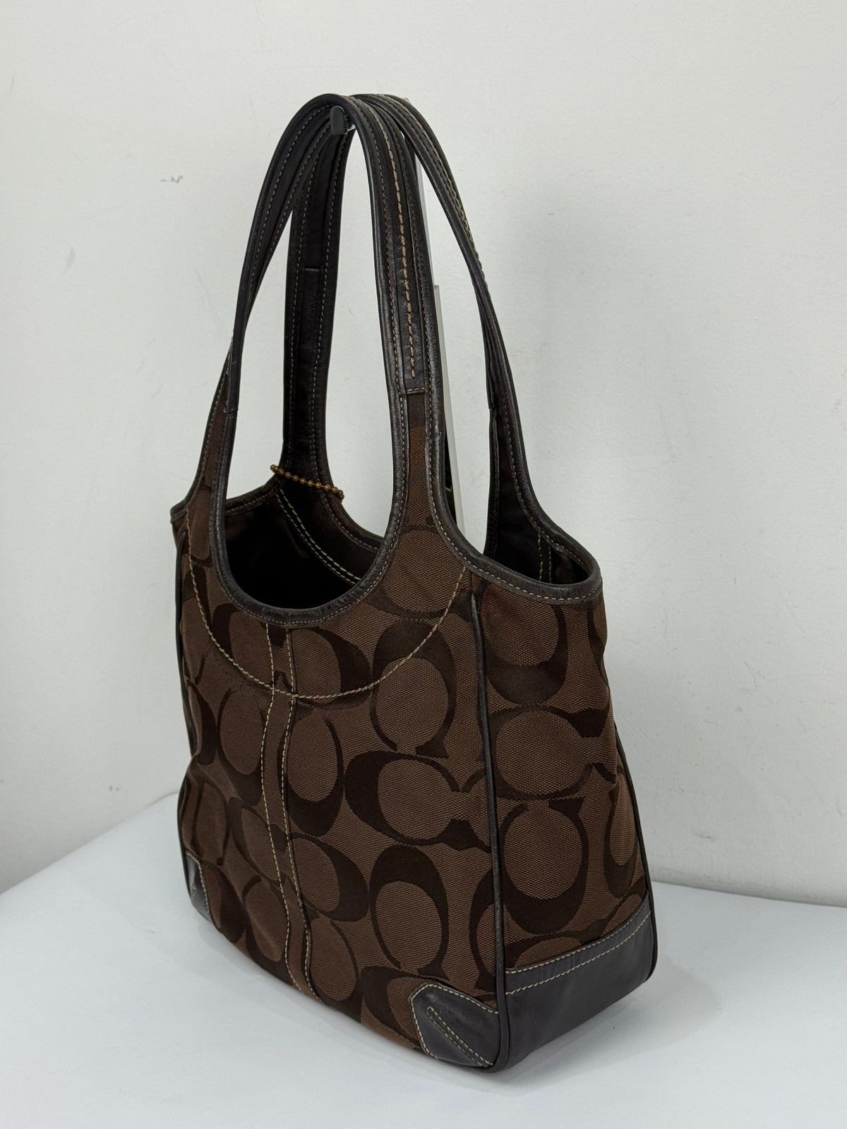 Vintage Coach Ergo Shoulder Bag Coach Dark Brown Signature Handbag 00s Y2K