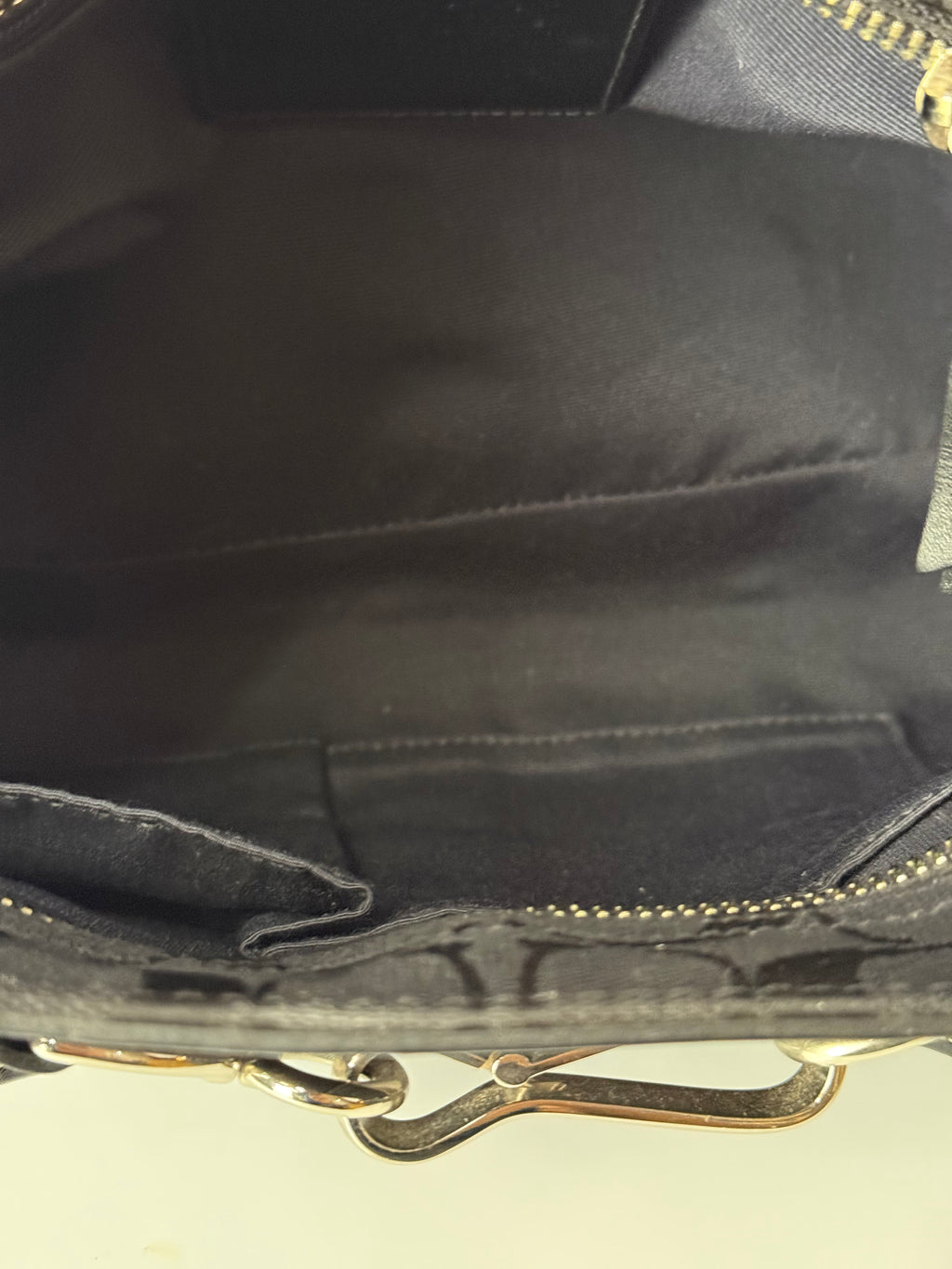 Vintage Coach Hampton Signature Tote Bag Black Coach Canvas HandBag 00s Y2K