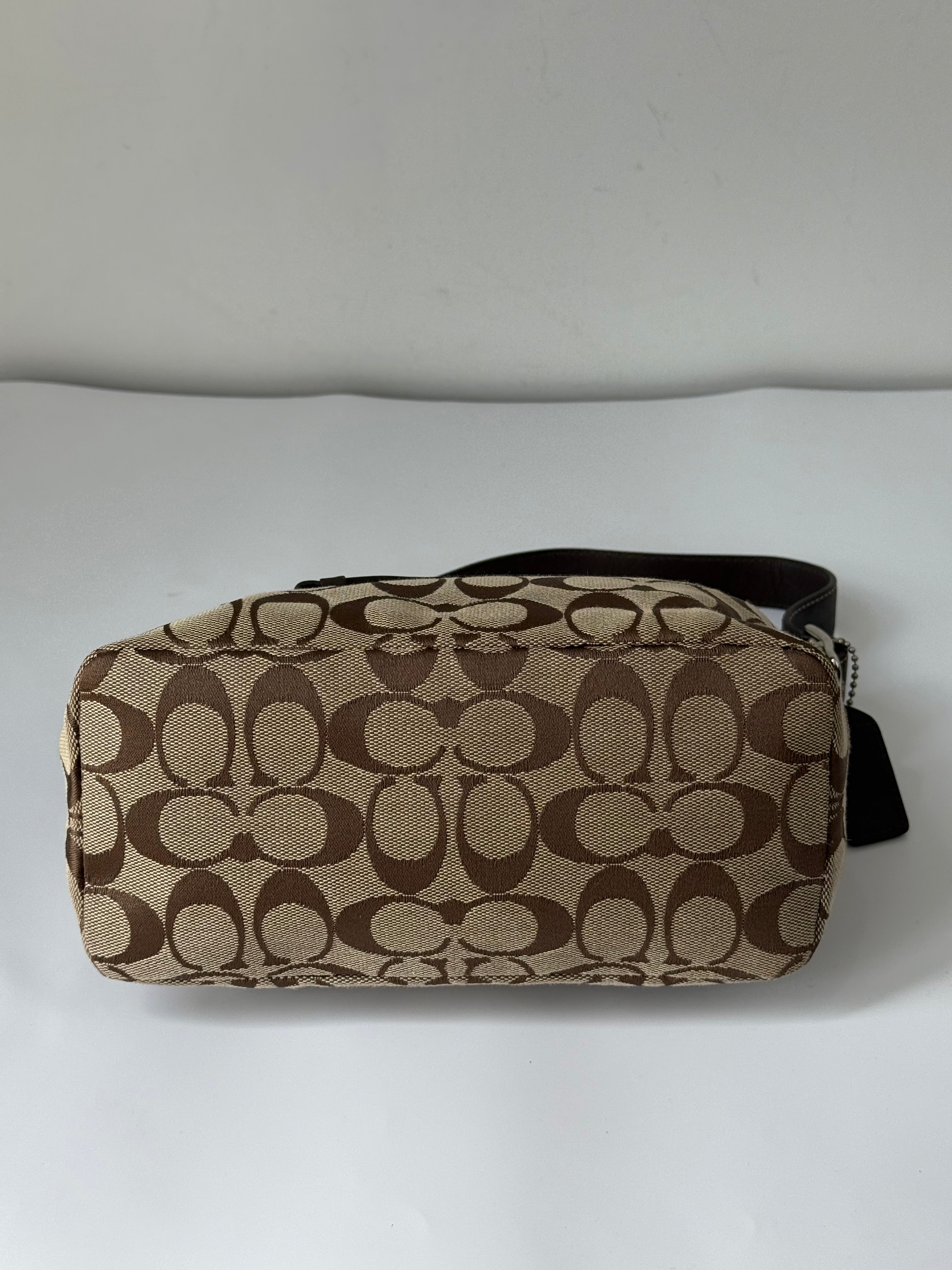 Vintage Coach Tabby Shoulder Bag Brown & Beige Signature Canvas Handbag 00s Y2K