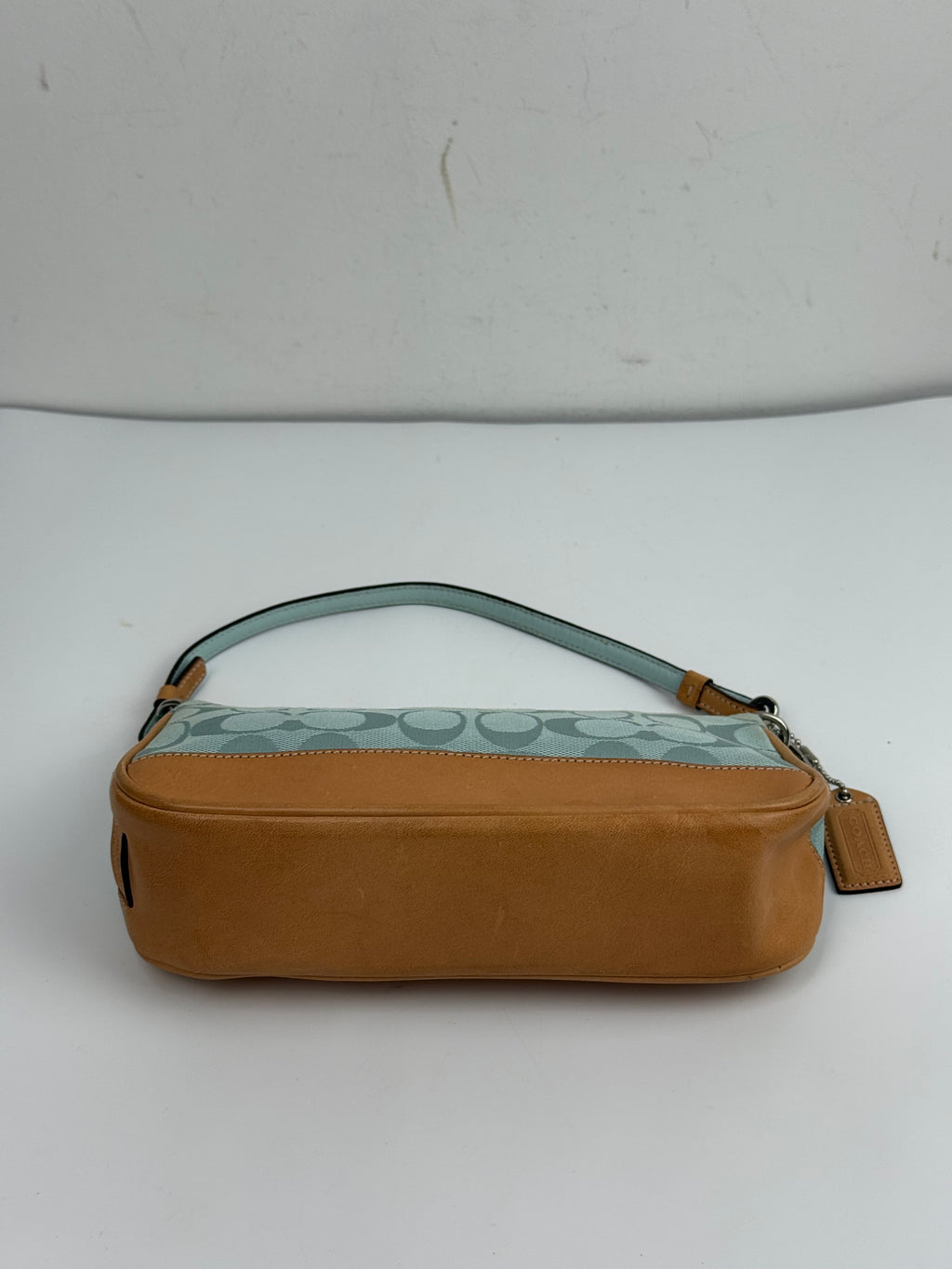 Vintage Coach Demi Bag Signature Blue Small Handbag 00s Y2K