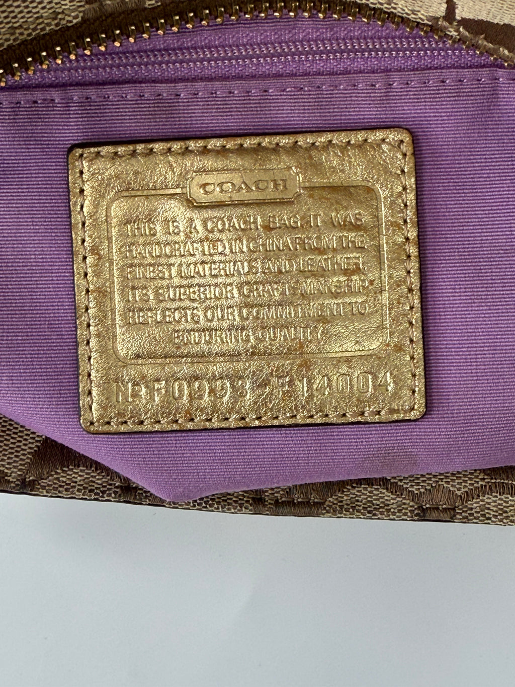 Vintage Coach Gold Multicolour Patchwork Tote Bag Coach Signature Handbag 00s Y2K