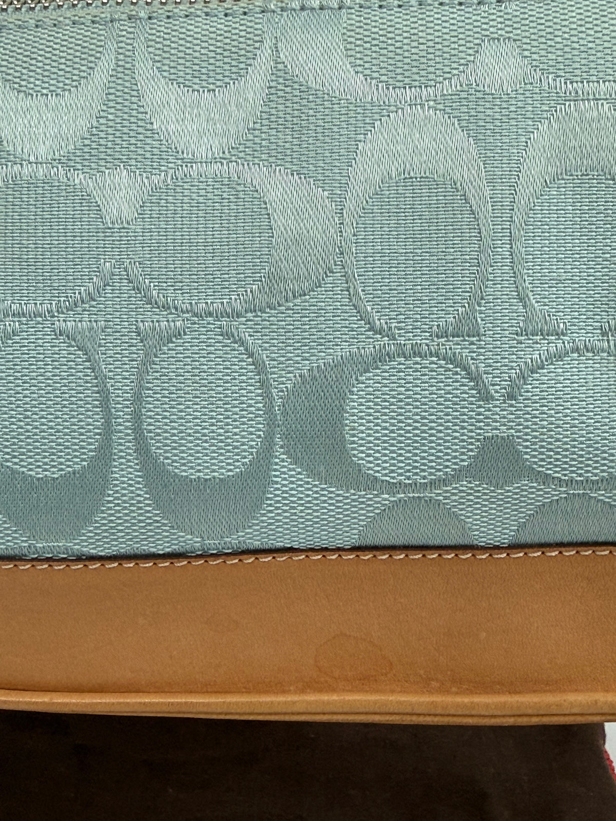 Vintage Coach Demi Bag Signature Blue Small Handbag 00s Y2K