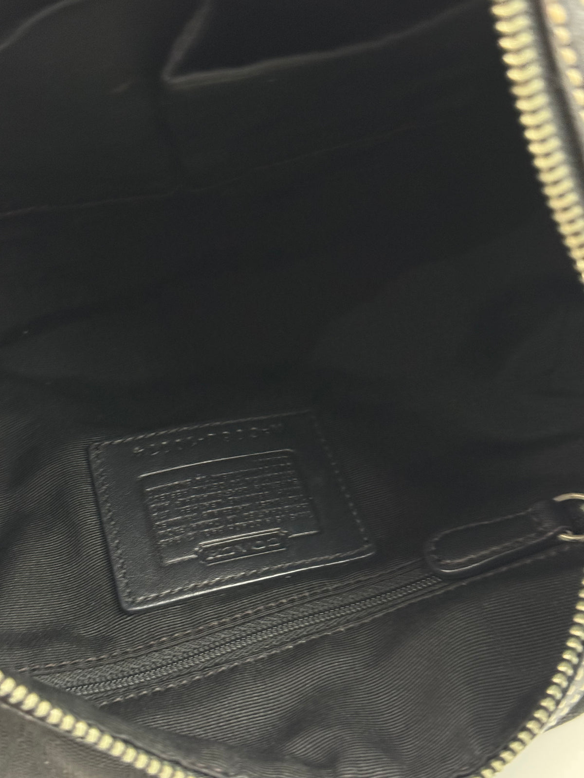 Vintage Coach Hobo Bag Coach Black Signature Shoulder Bag 00s Y2K