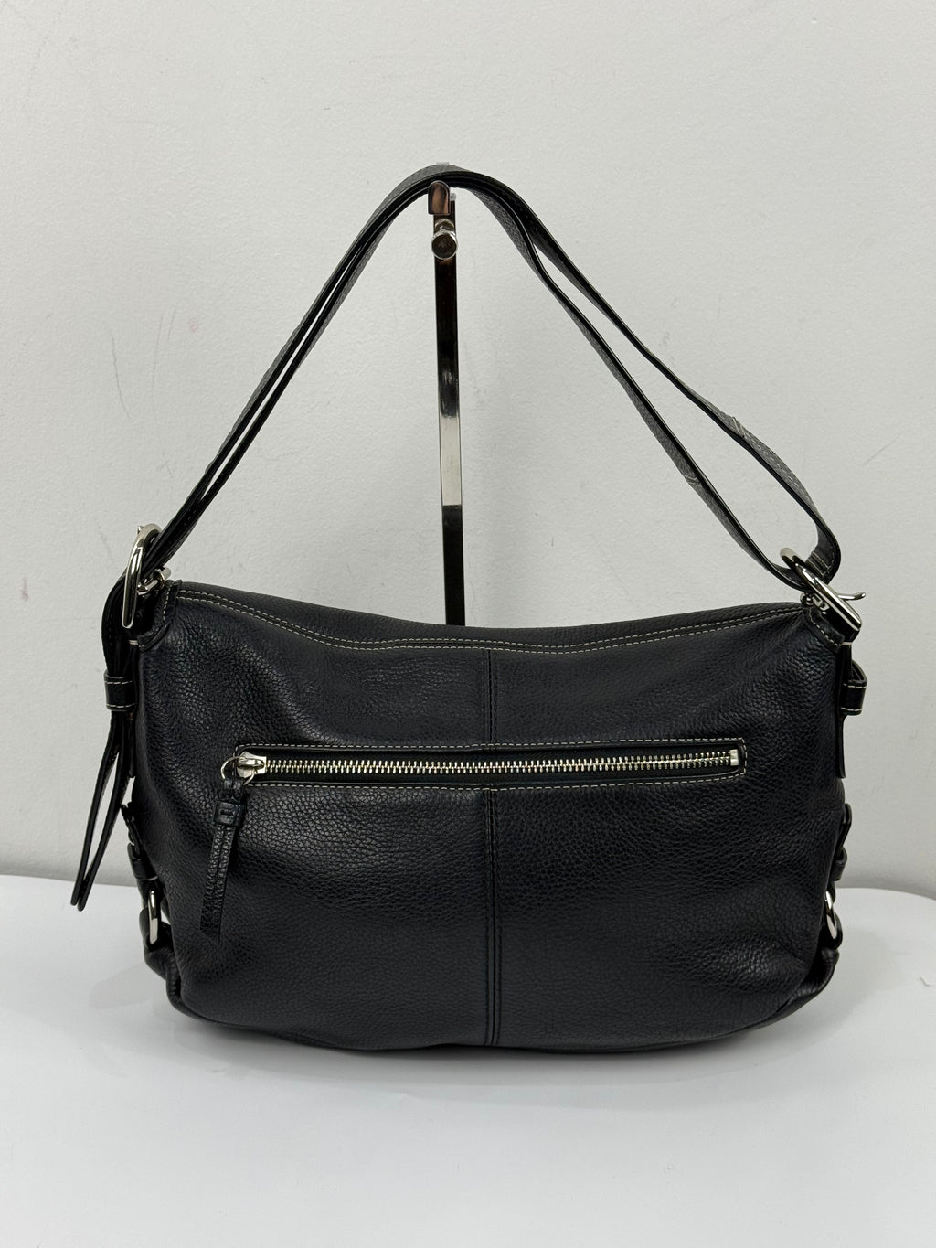 Vintage Coach Black Pebble Leather TurnLock Shoulder Bag Coach Crossbody Bag 00s Y2K