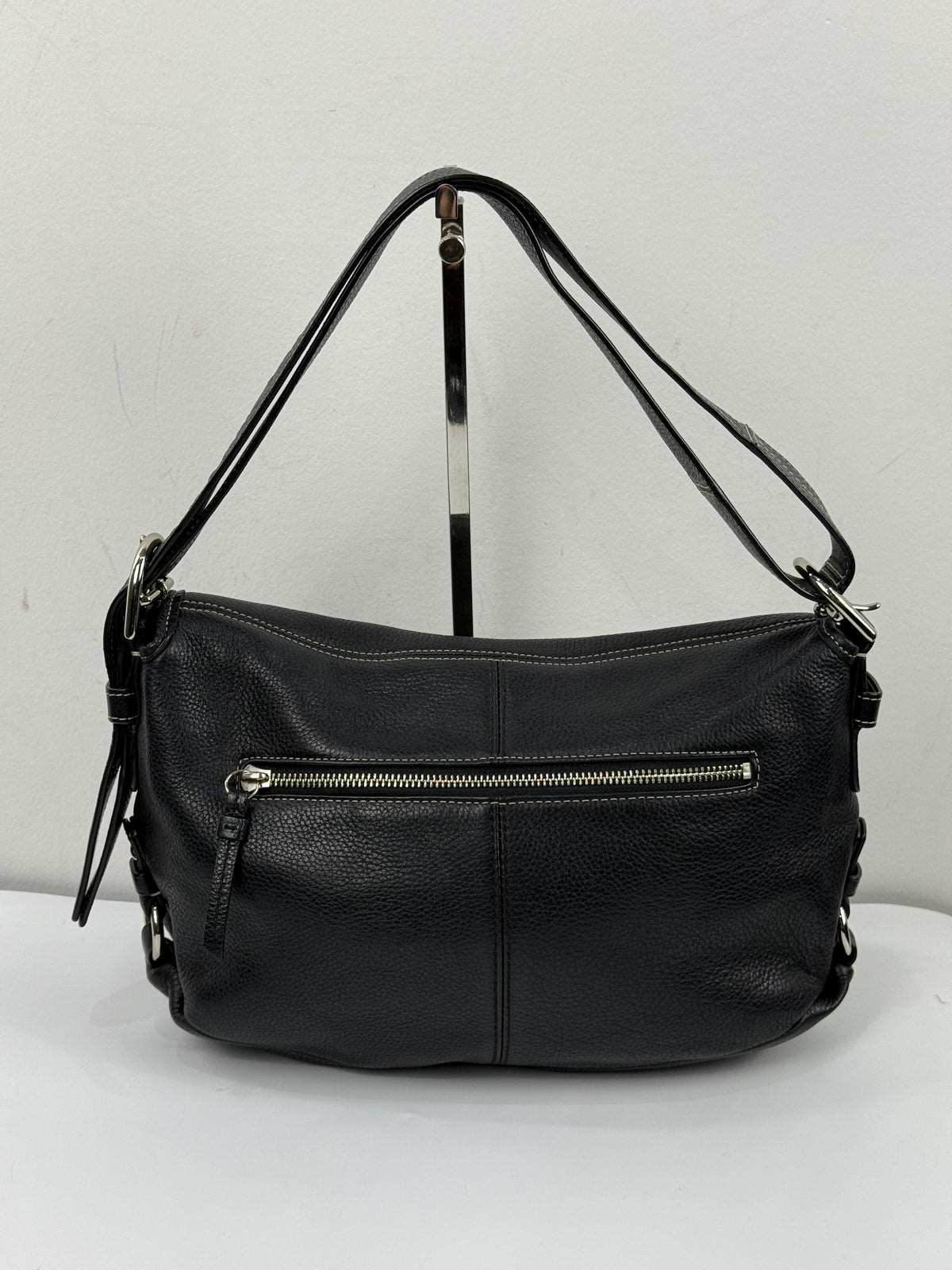 Vintage Coach Black Pebble Leather TurnLock Shoulder Bag Coach Crossbody Bag 00s Y2K