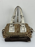 Vintage Coach Brown Patchwork Boston Satchel Soho Mia Signature Shoulder Bag 00s Y2K