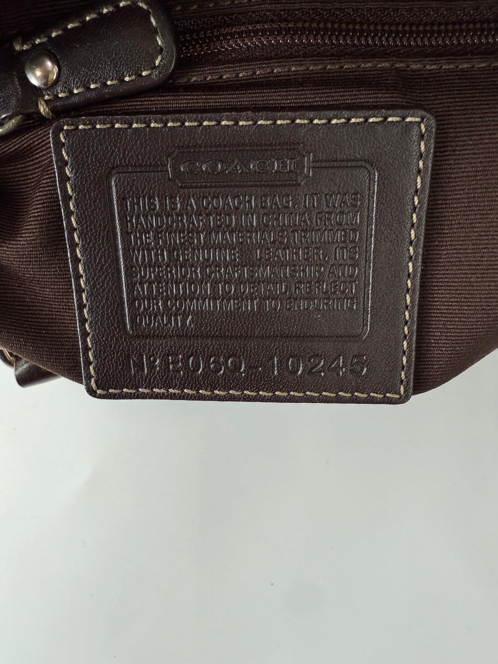 Vintage Coach Hampton Signature Tote Bag Brown Coach Canvas HandBag 00s Y2K