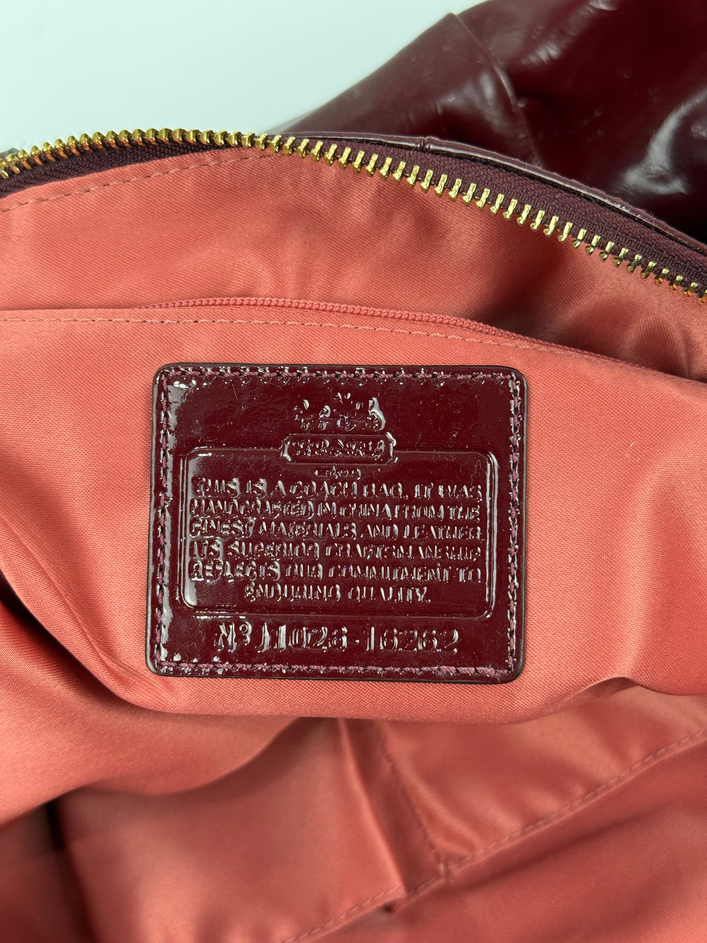 Vintage Coach Madison Red Patent Leather Bag Coach Leather Handbag 00s Y2K