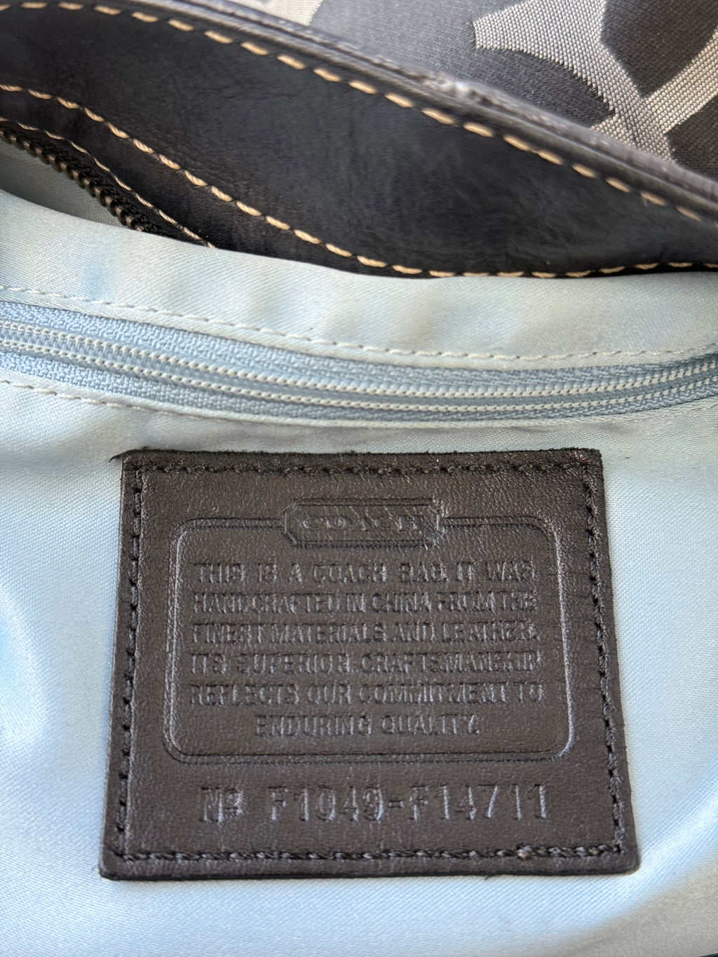Vintage Coach Zoe Optic 2 Way Bag Black Signature Canvas Handbag 00s Y2K