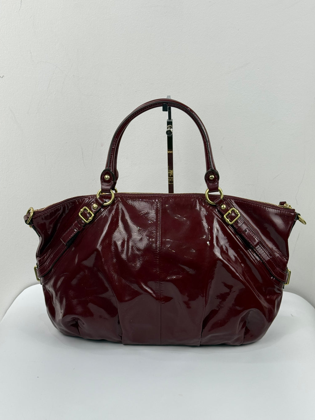Vintage Coach Madison Red Patent Leather Bag Coach Leather Handbag 00s Y2K
