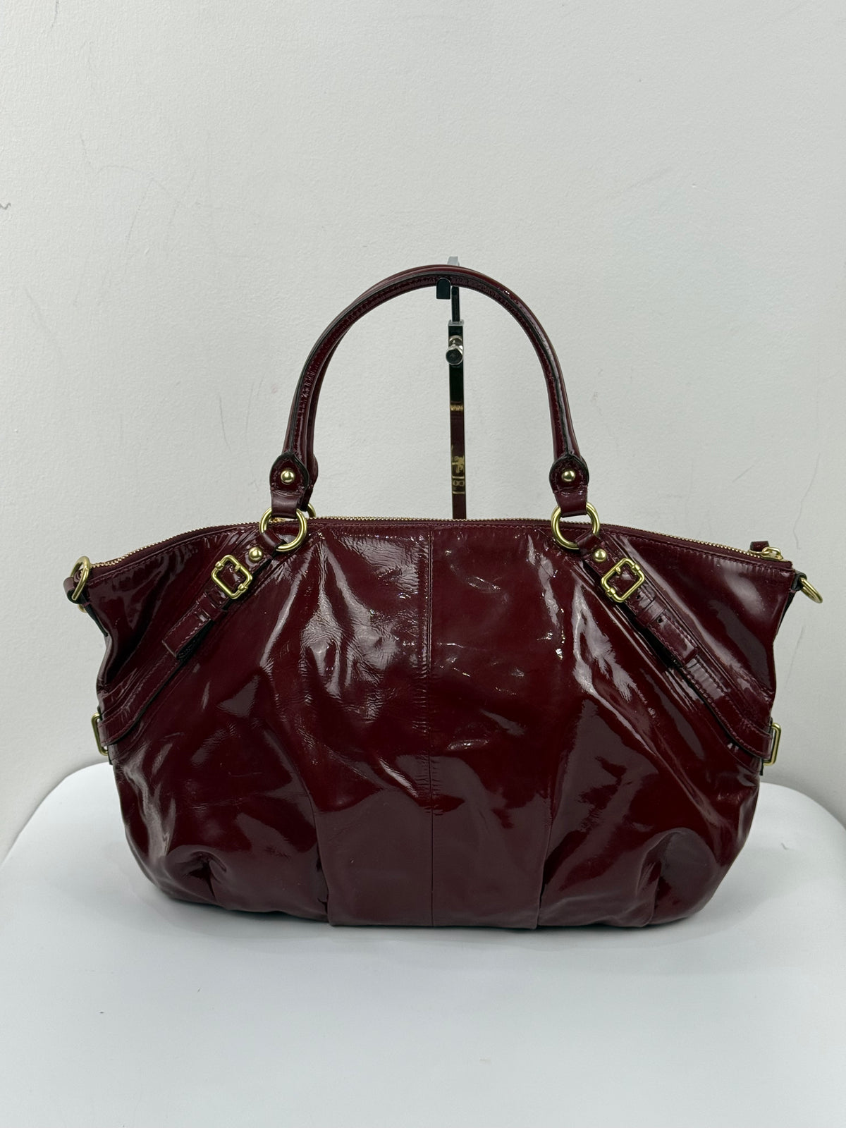 Vintage Coach Madison Red Patent Leather Bag Coach Leather Handbag 00s Y2K