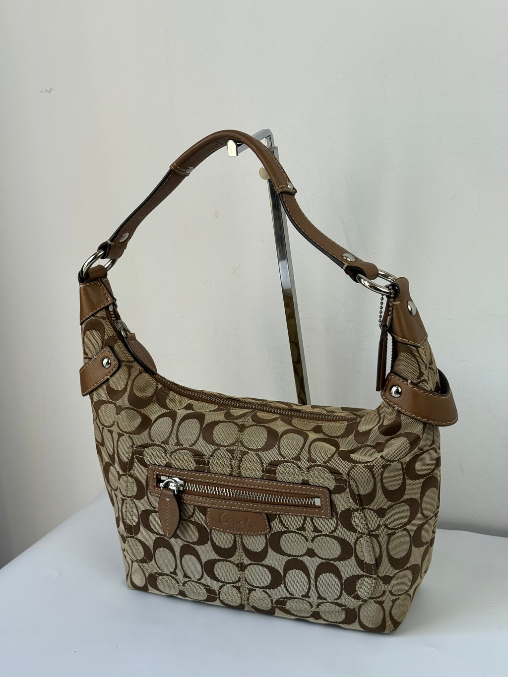 Vintage Coach Penelope Soho Hobo Bag Brown Signature Shoulder Bag 00s Y2K